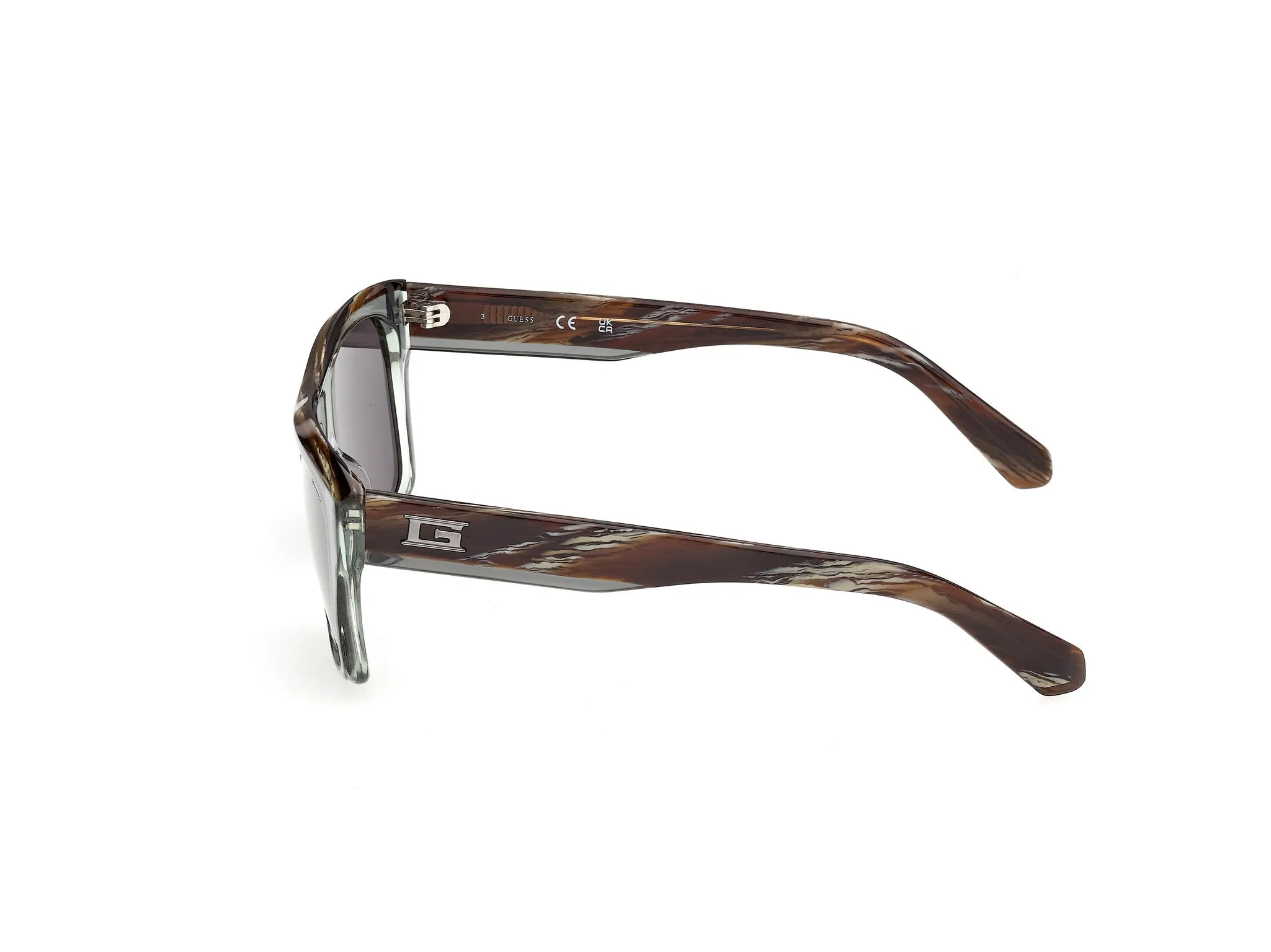 Guess GU00368 96A Occhiali da sole Acetato Verde Fumo Squadrata Normale - immagine 3