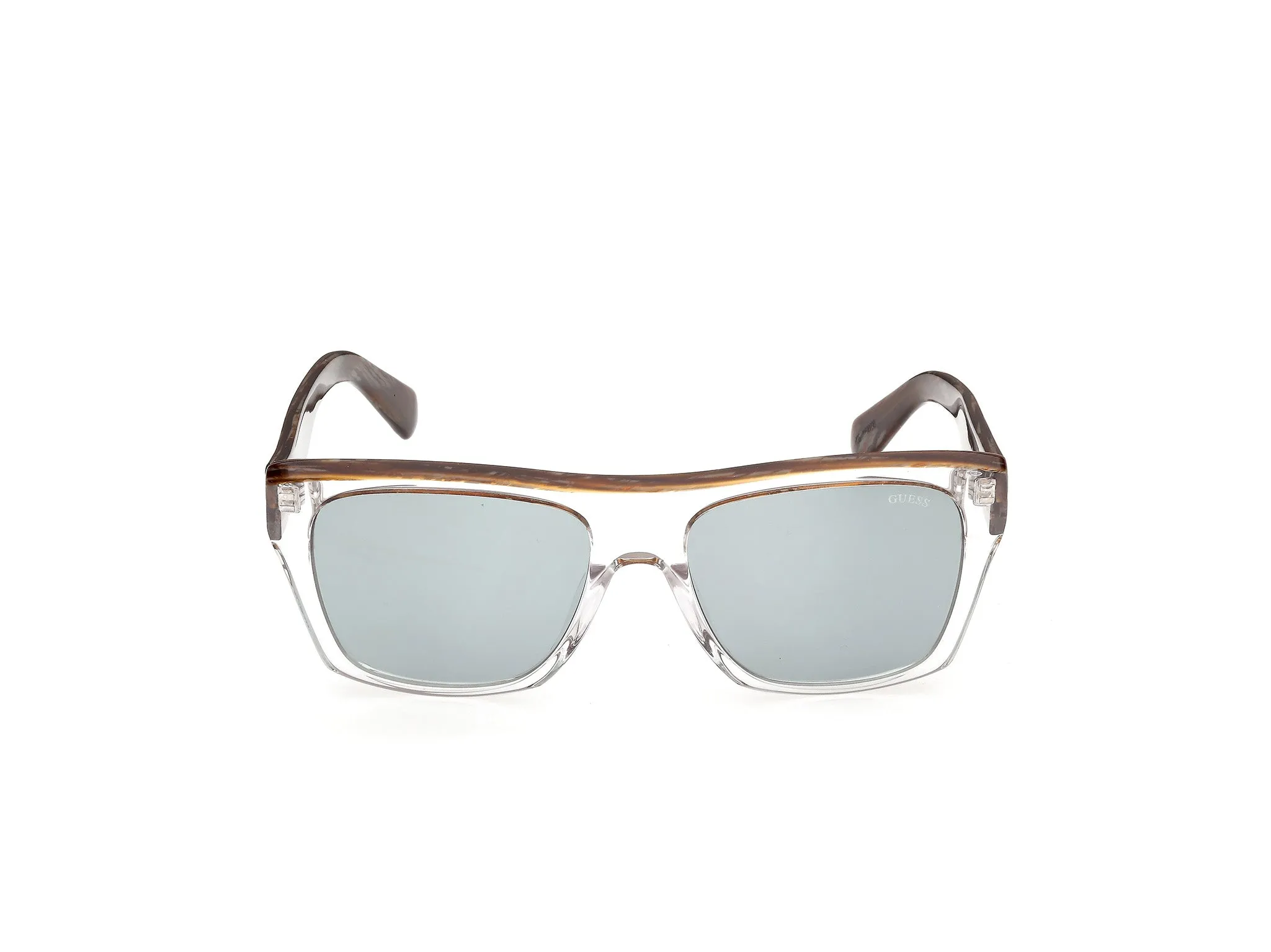 Guess GU00368 26N Occhiali da sole Acetato Trasparente Verde Squadrata Normale - immagine 2