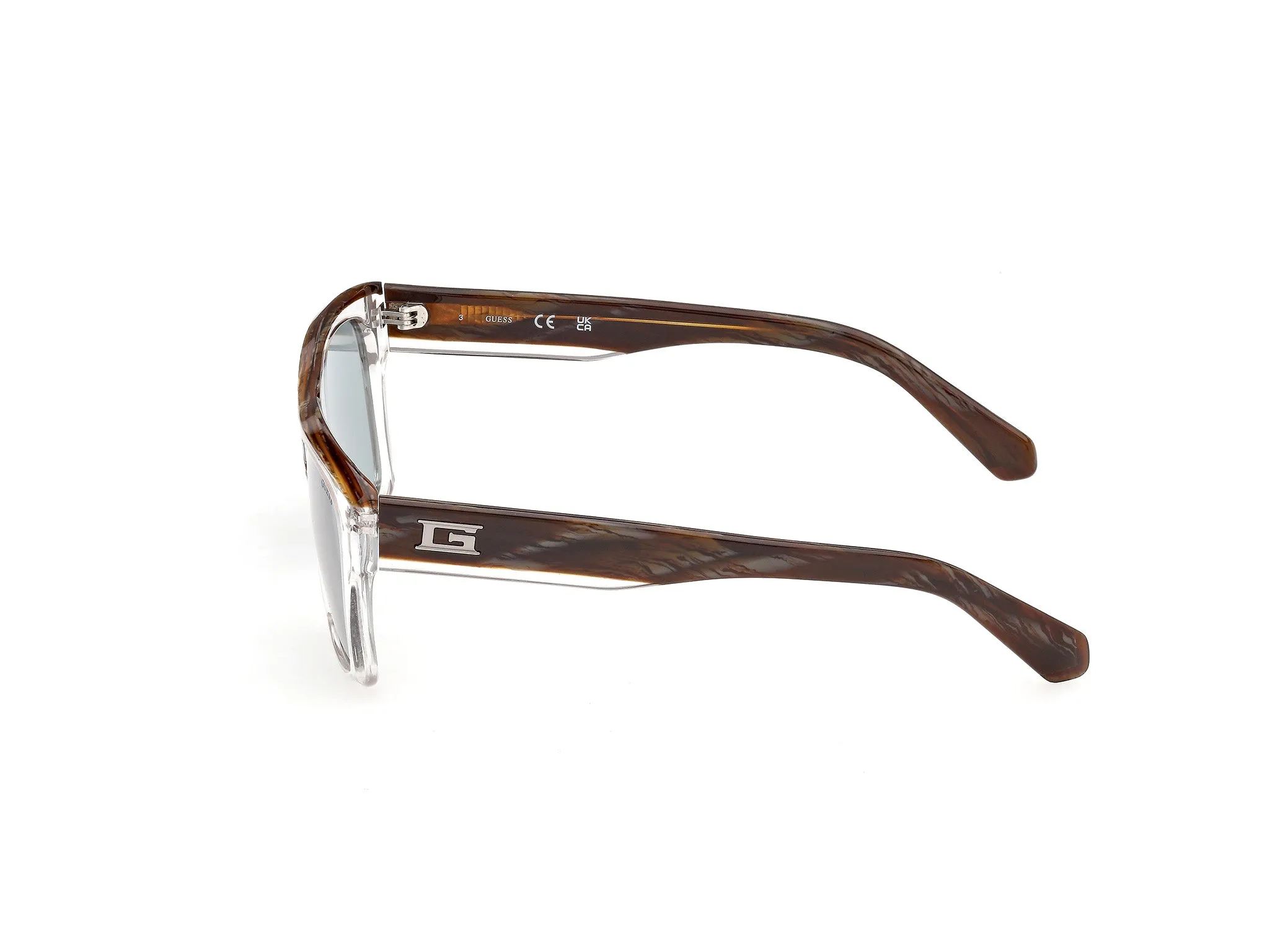 Guess GU00368 26N Occhiali da sole Acetato Trasparente Verde Squadrata Normale - immagine 3