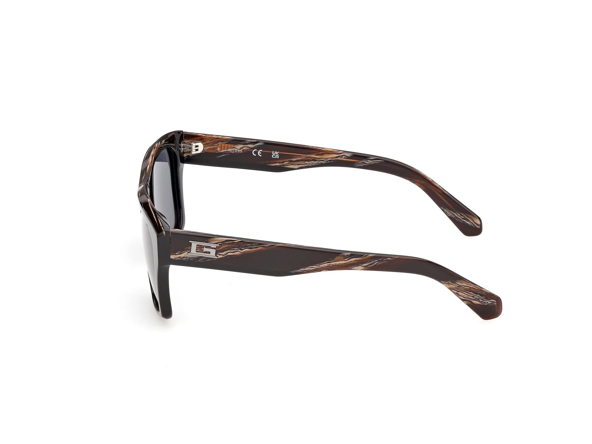 Guess GU00368 01D Occhiali da sole Acetato Nero Fumo Squadrata Polarizzata - immagine 3