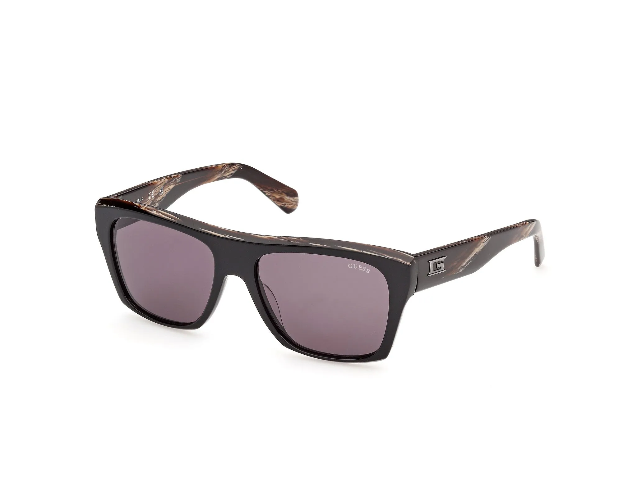 Guess GU00368 01A Occhiali da sole Acetato Nero Fumo Squadrata Normale - immagine 1