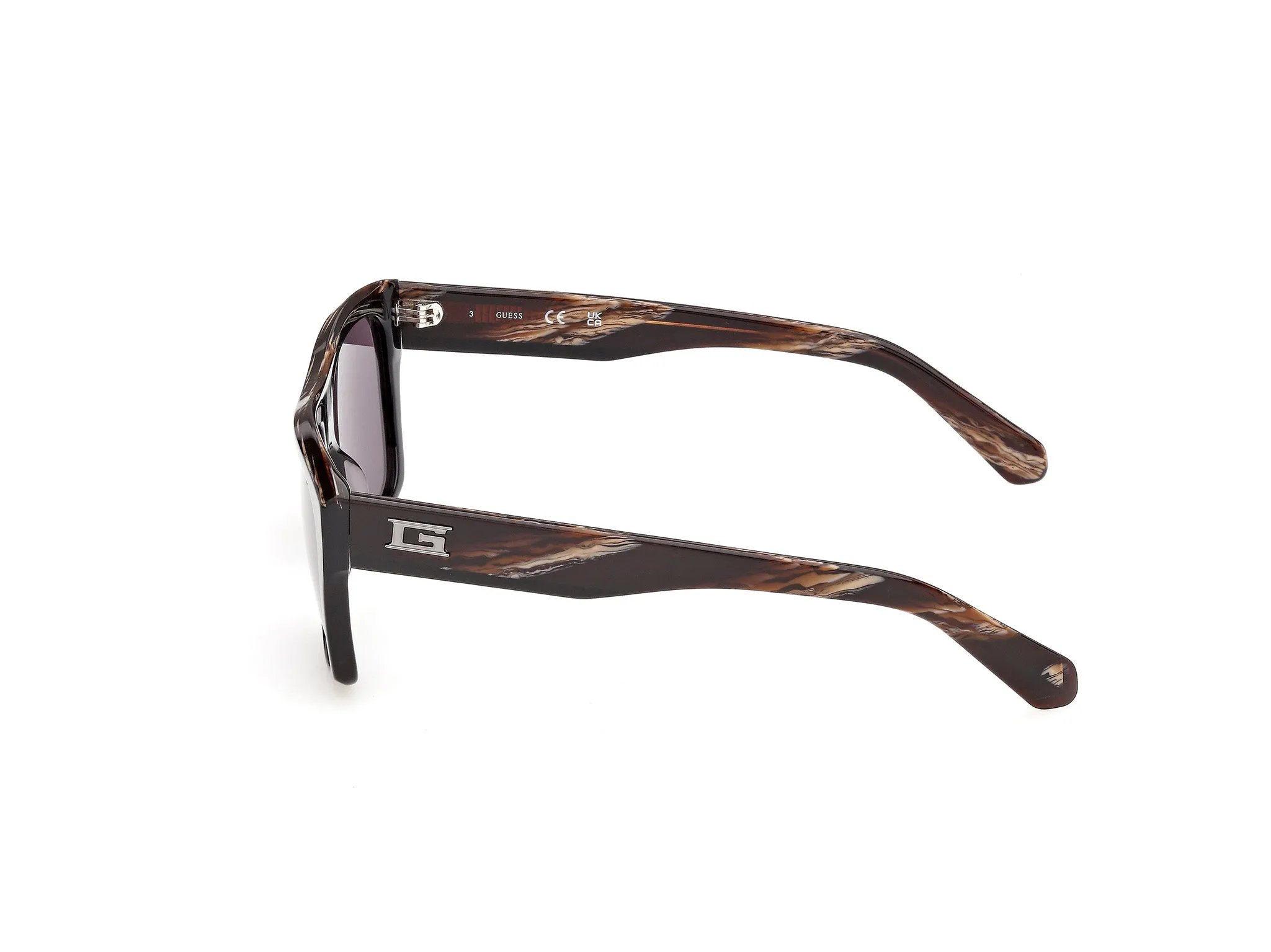 Guess GU00368 01A Occhiali da sole Acetato Nero Fumo Squadrata Normale - immagine 3
