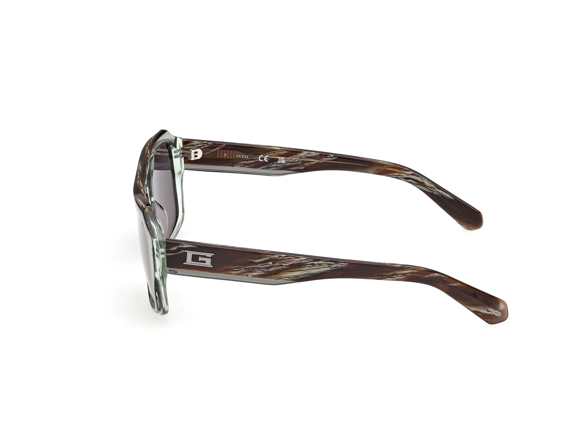 Guess GU00367 96A Occhiali da sole Acetato Verde Fumo Squadrata Normale - immagine 3