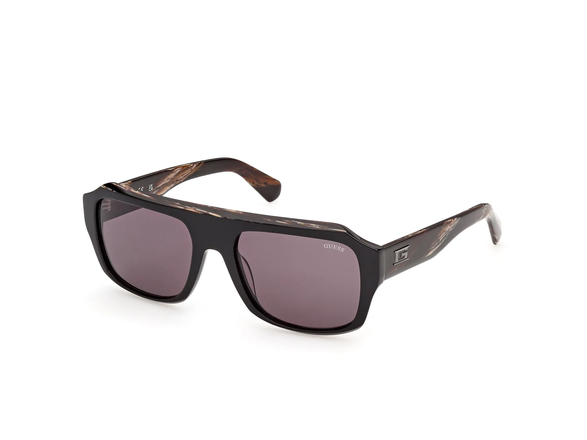 Guess GU00367 01A Occhiali da sole Acetato Nero Fumo Squadrata Normale - immagine 1