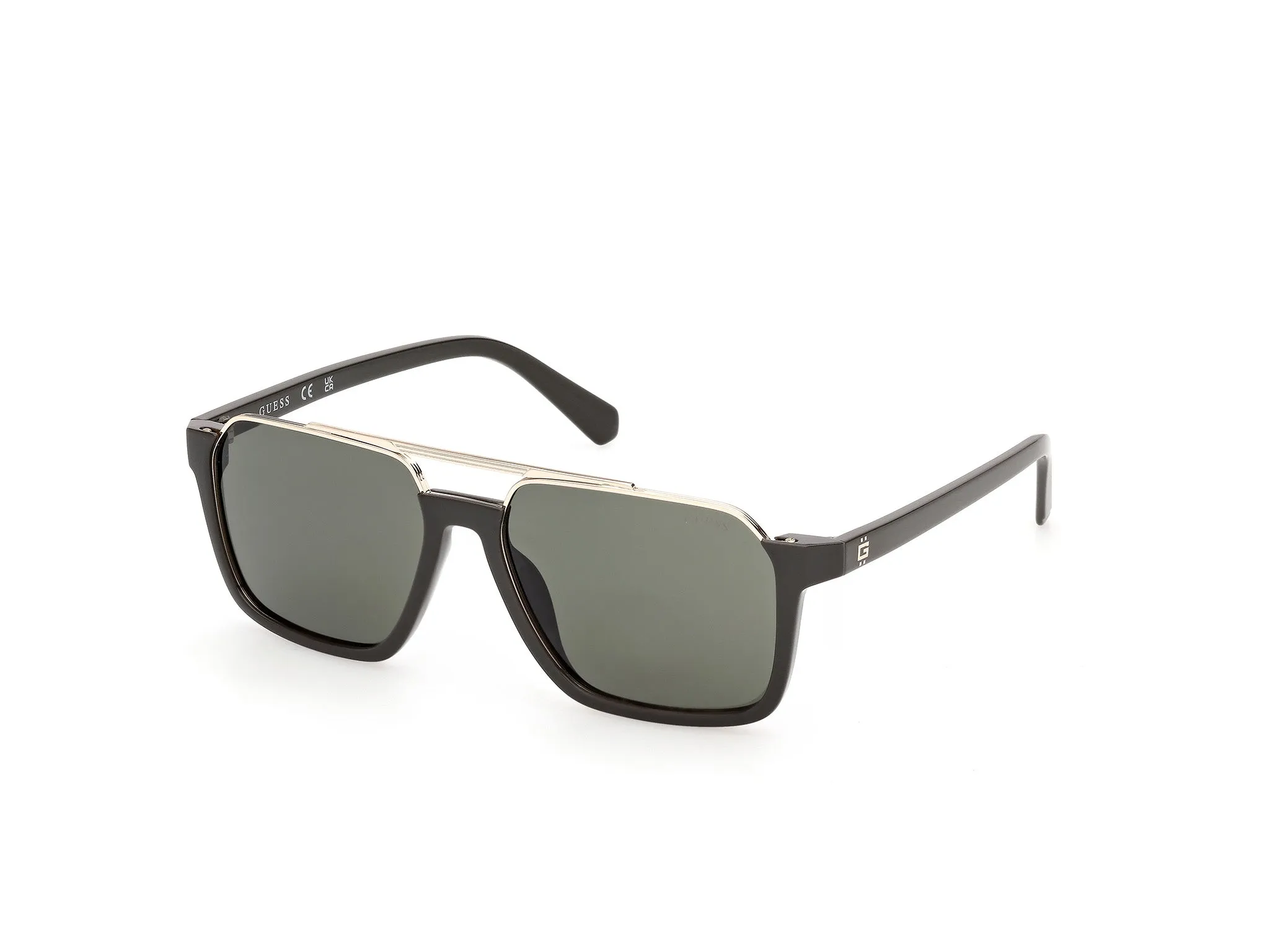 Guess GU00366 96N Occhiali da sole Iniettato Verde Verde Squadrata Normale - immagine 1