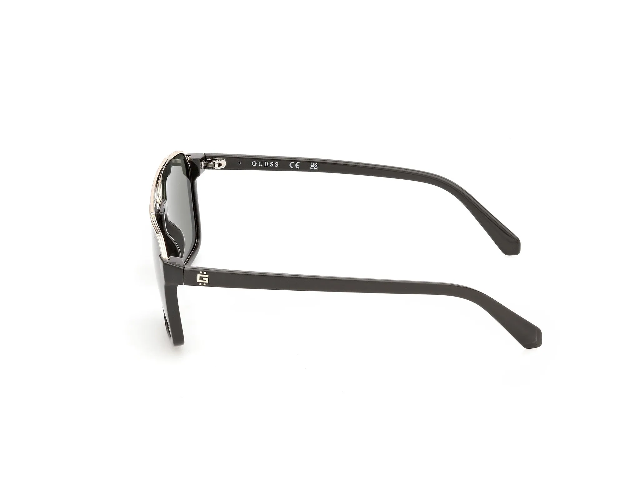 Guess GU00366 96N Occhiali da sole Iniettato Verde Verde Squadrata Normale - immagine 3