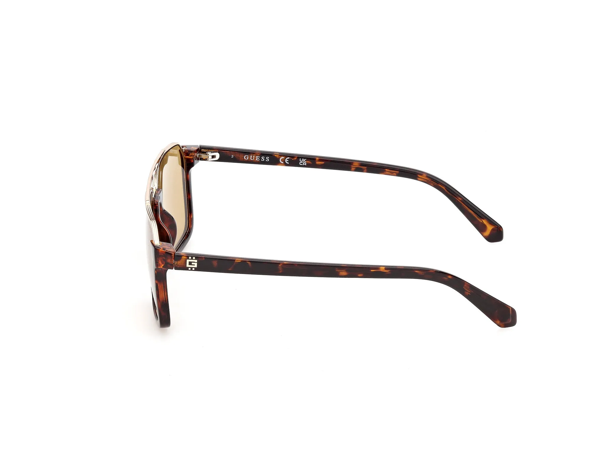 Guess GU00366 52E Occhiali da sole Iniettato Havana Marrone Squadrata Normale - immagine 3