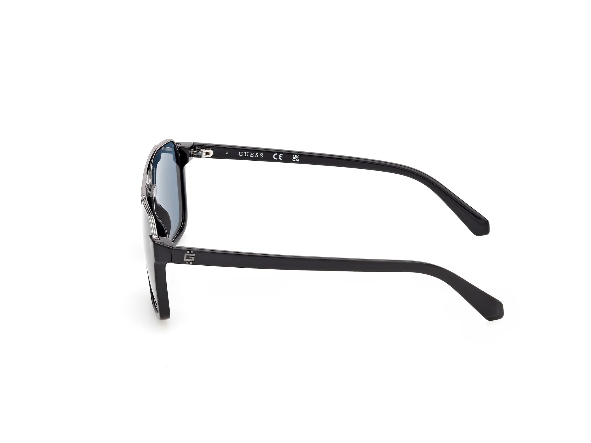 Guess GU00366 01V Occhiali da sole Iniettato Nero Blu Squadrata Normale - immagine 3
