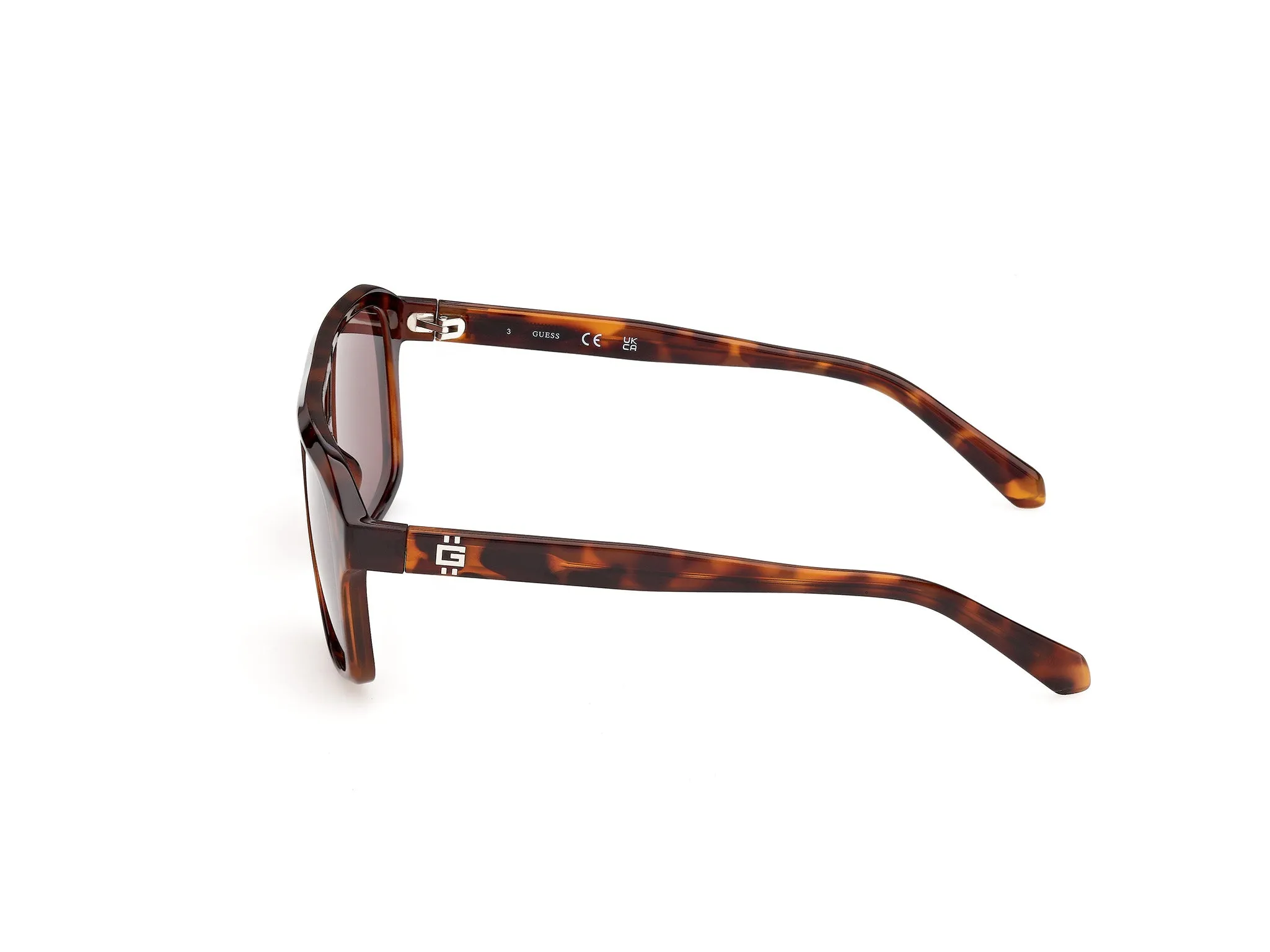 Guess GU00364 52E Occhiali da sole Iniettato Havana Marrone Pilot Normale - immagine 3