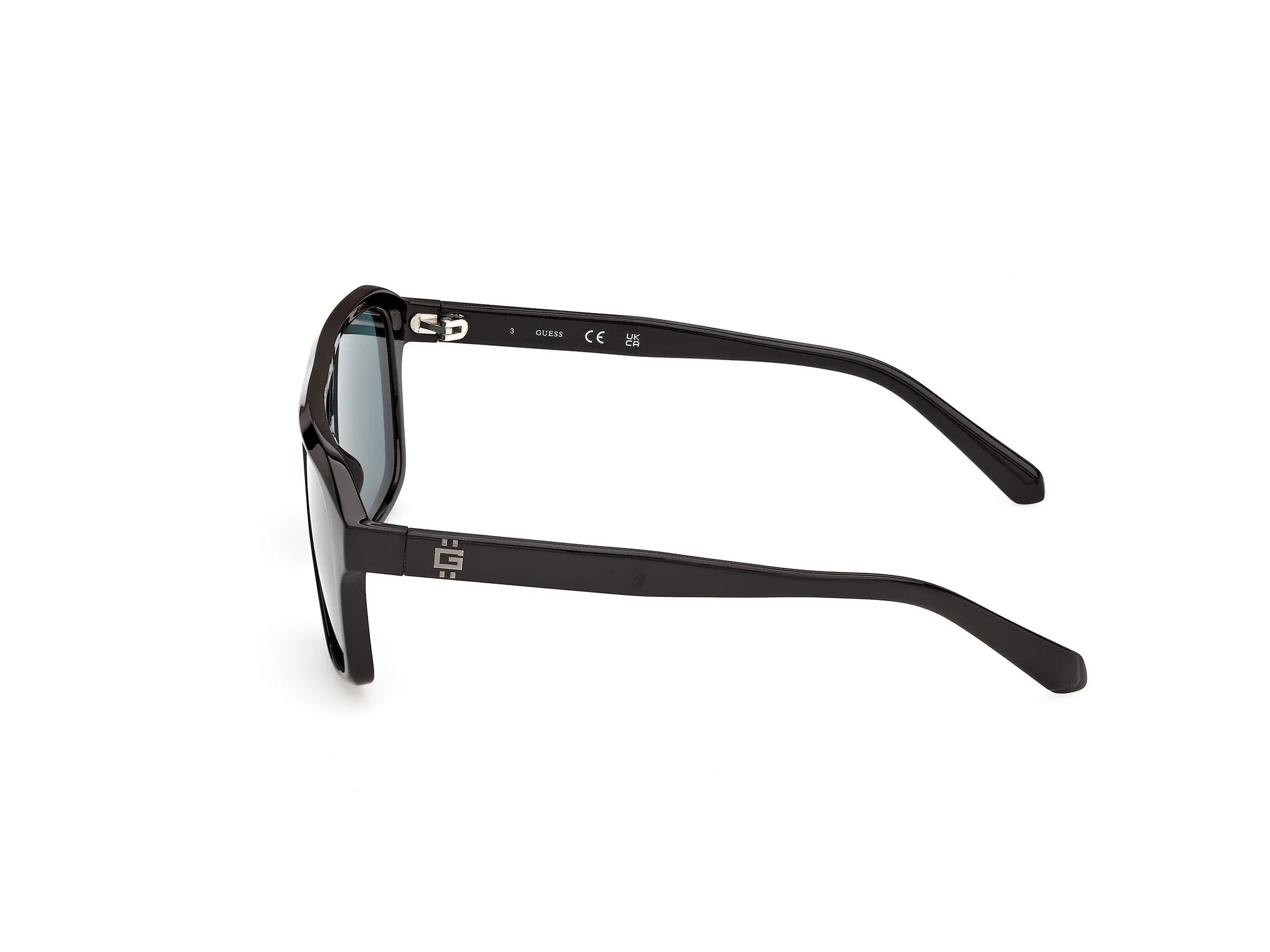 Guess GU00364 01V Occhiali da sole Iniettato Nero Blu Pilot Normale - immagine 3