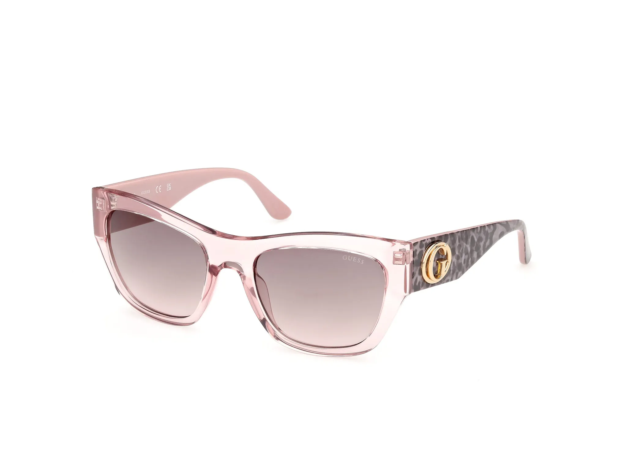 Guess GU00363 72F Occhiali da sole Iniettato Rosa Marrone Squadrata Normale - immagine 1
