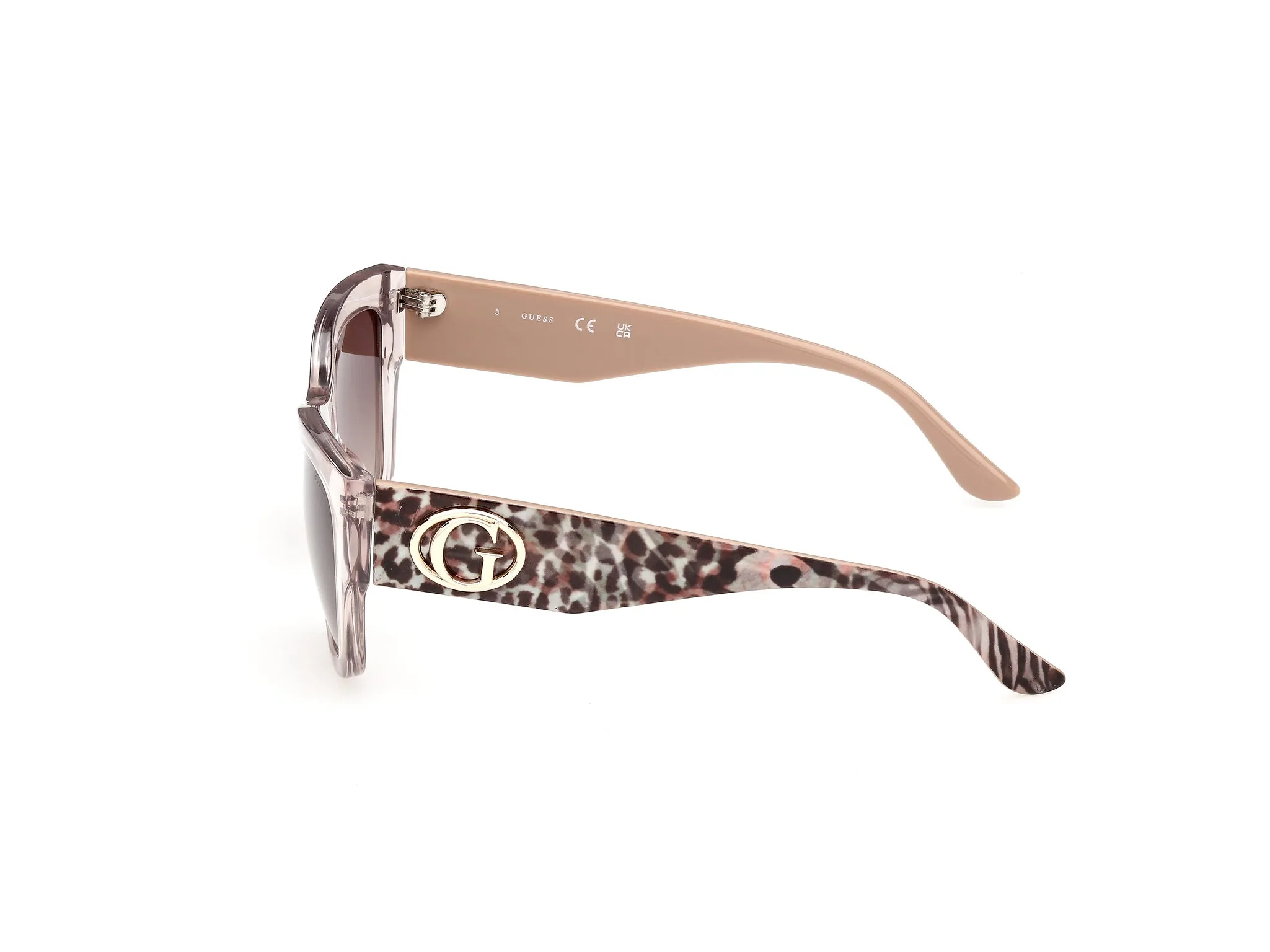 Guess GU00363 57F Occhiali da sole Iniettato Beige Marrone Squadrata Normale - immagine 3