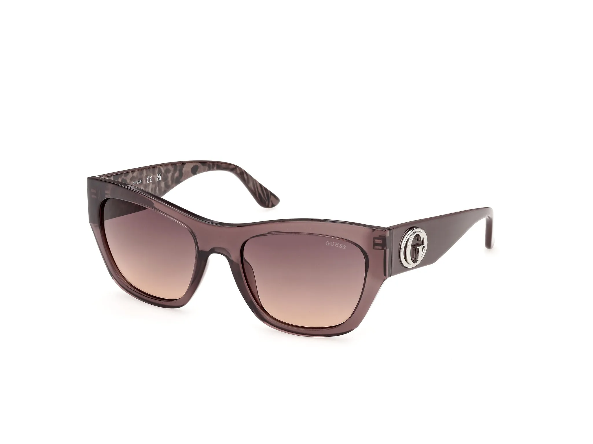 Guess GU00363 48F Occhiali da sole Iniettato Marrone Marrone Squadrata Normale - immagine 1