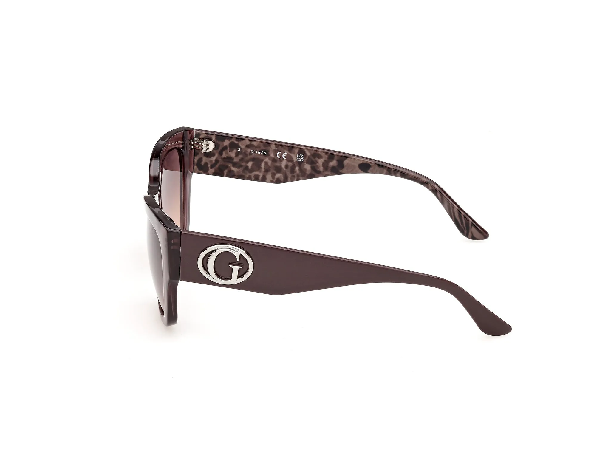 Guess GU00363 48F Occhiali da sole Iniettato Marrone Marrone Squadrata Normale - immagine 3