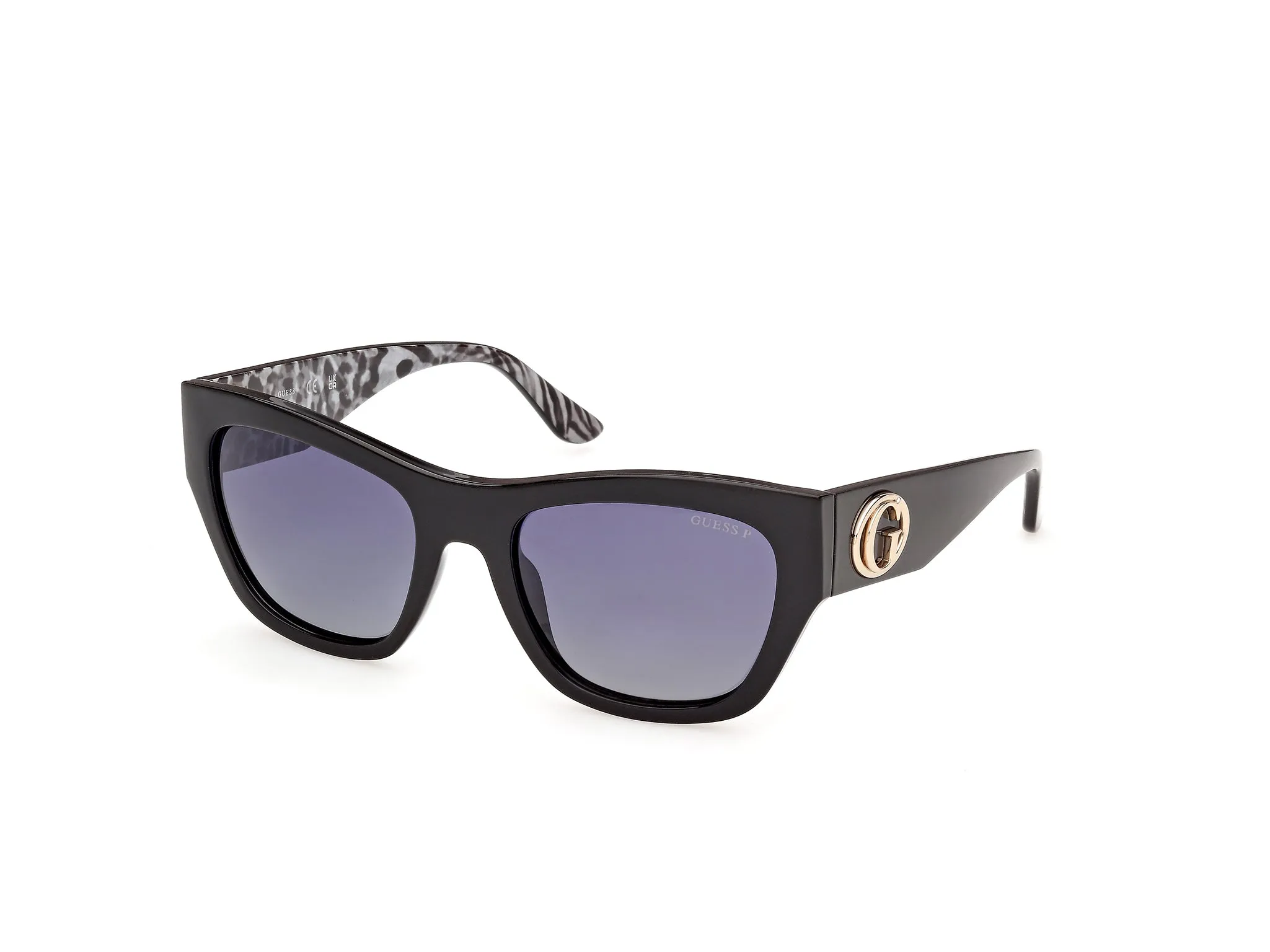 Guess GU00363 01D Occhiali da sole Iniettato Nero Fumo Squadrata Polarizzata - immagine 1