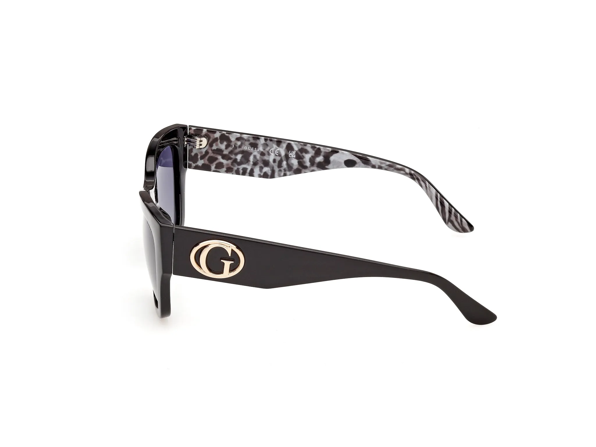 Guess GU00363 01D Occhiali da sole Iniettato Nero Fumo Squadrata Polarizzata - immagine 3