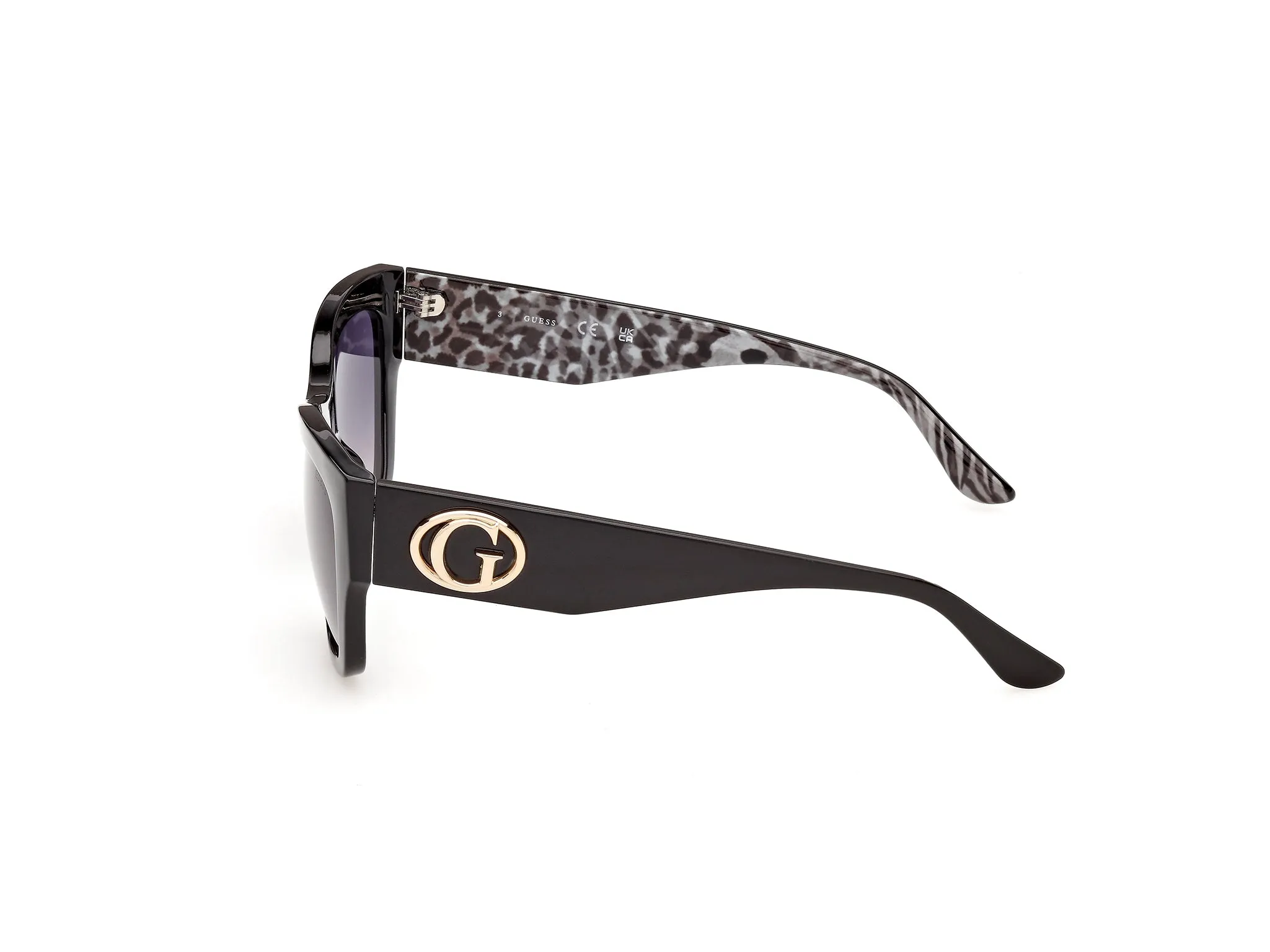 Guess GU00363 01B Occhiali da sole Iniettato Nero Fumo Squadrata Normale - immagine 3
