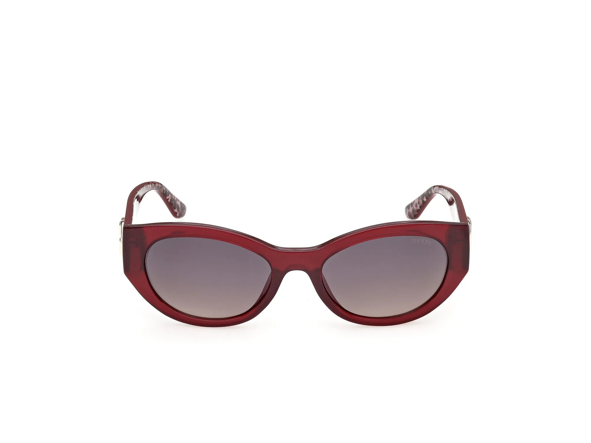 Guess GU00362 69B Occhiali da sole Iniettato Bordeaux Fumo Rotonda Normale - immagine 2