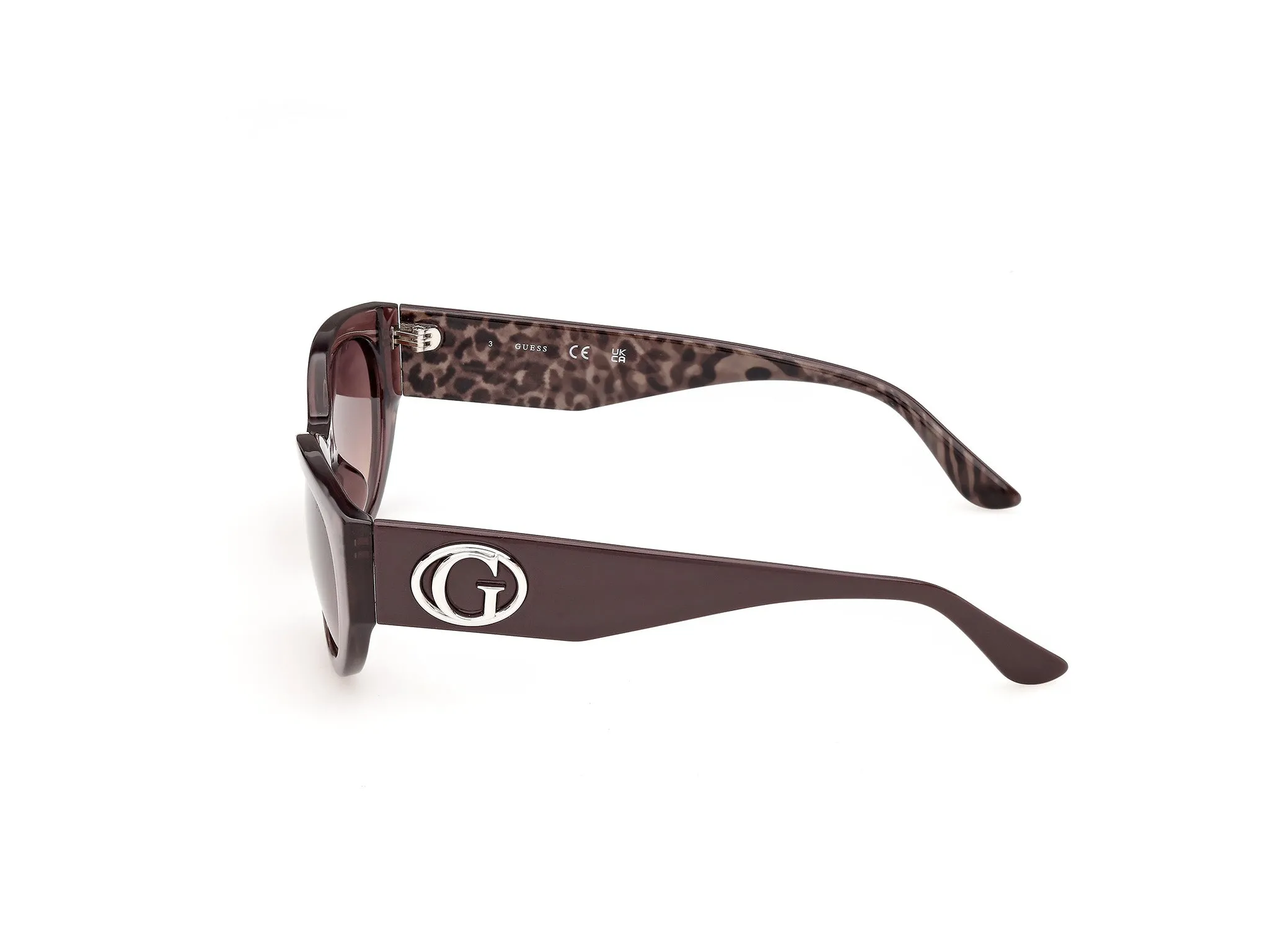 Guess GU00362 48F Occhiali da sole Iniettato Marrone Marrone Rotonda Normale - immagine 3