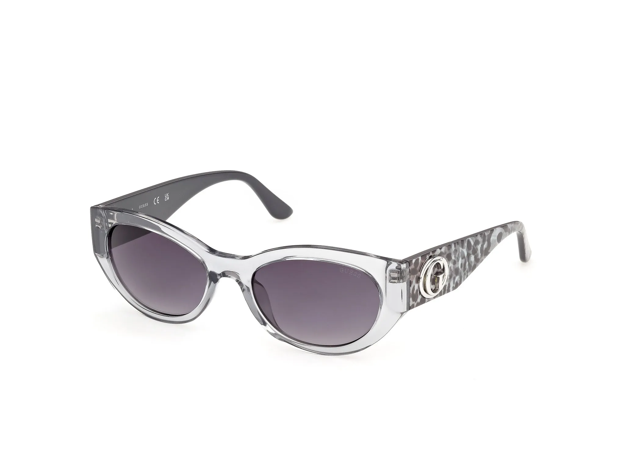 Guess GU00362 20B Occhiali da sole Iniettato Grigio Fumo Rotonda Normale - immagine 1