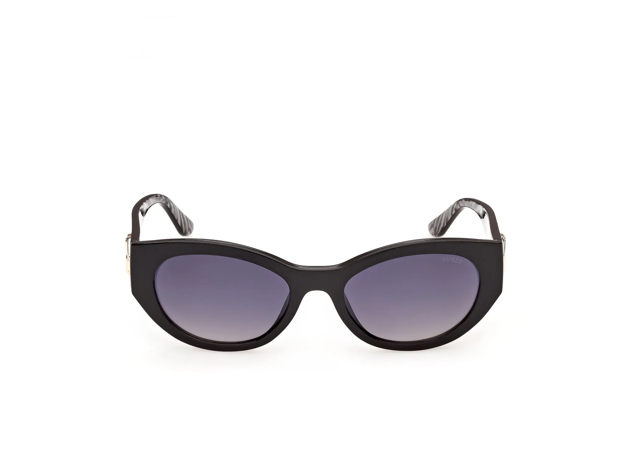 Guess GU00362 01B Occhiali da sole Iniettato Nero Fumo Rotonda Normale - immagine 2