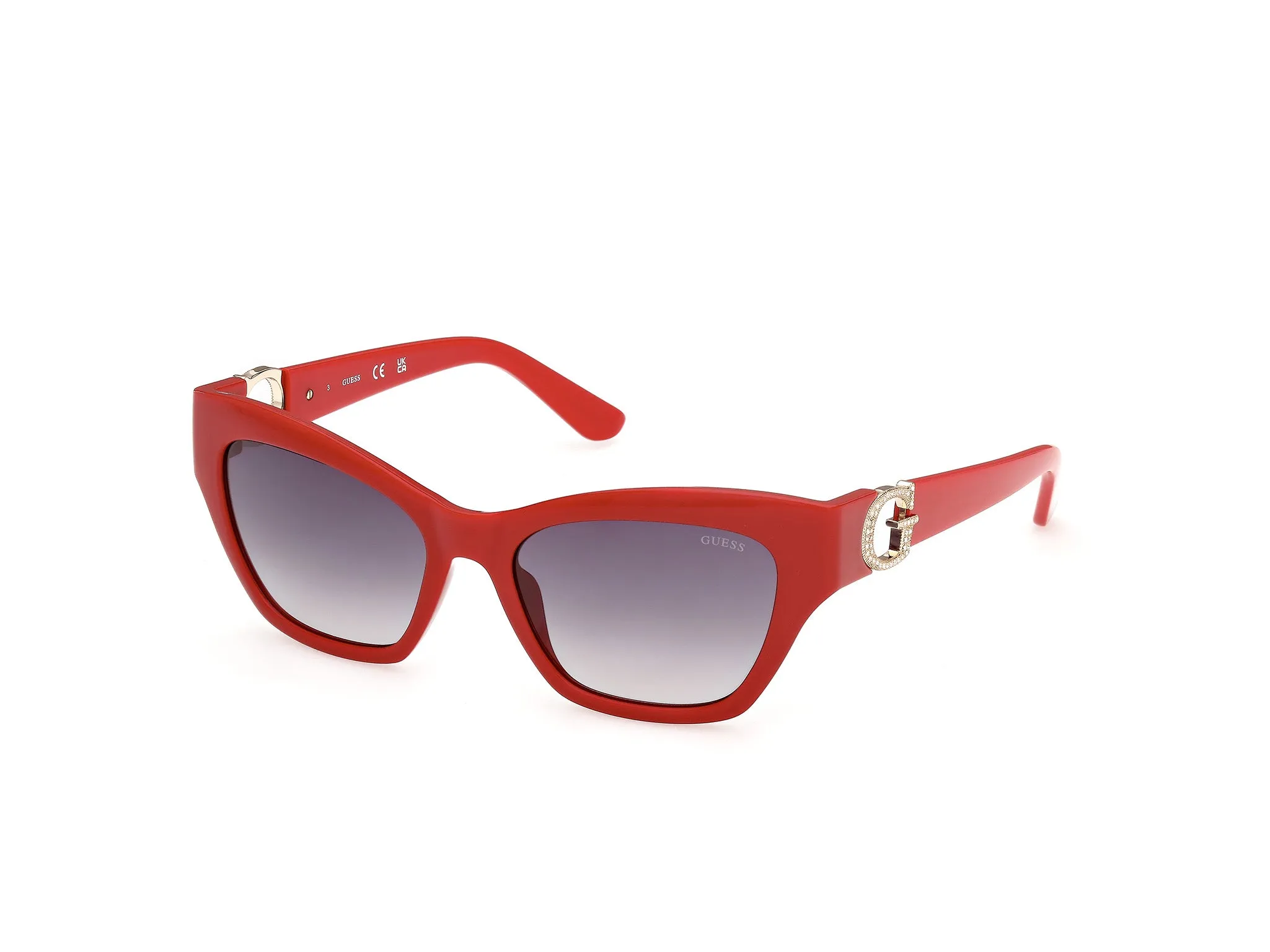 Guess GU00360 66B Occhiali da sole Iniettato Rosso Fumo Squadrata Normale - immagine 1