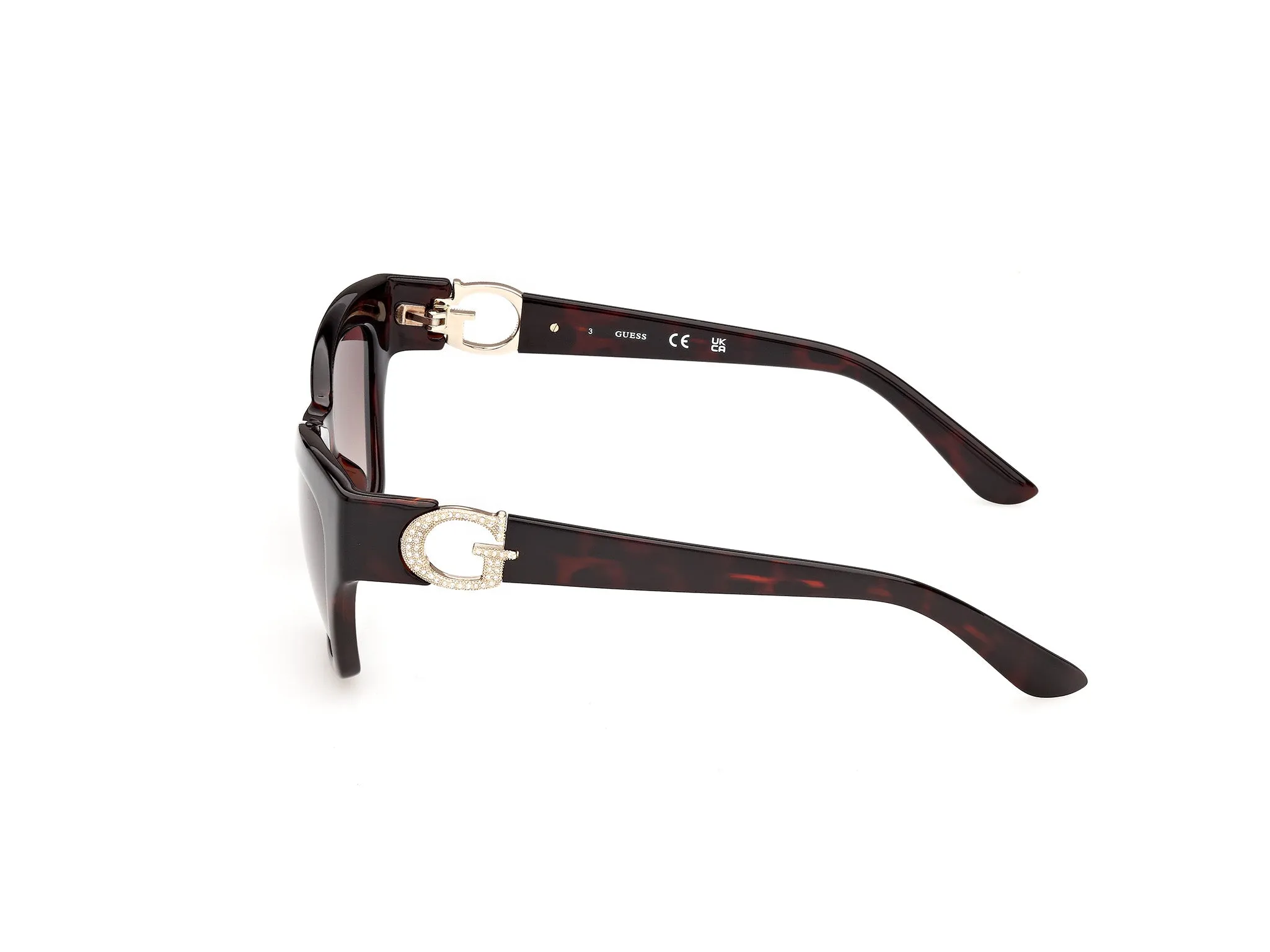 Guess GU00360 52F Occhiali da sole Iniettato Havana Marrone Squadrata Normale - immagine 3