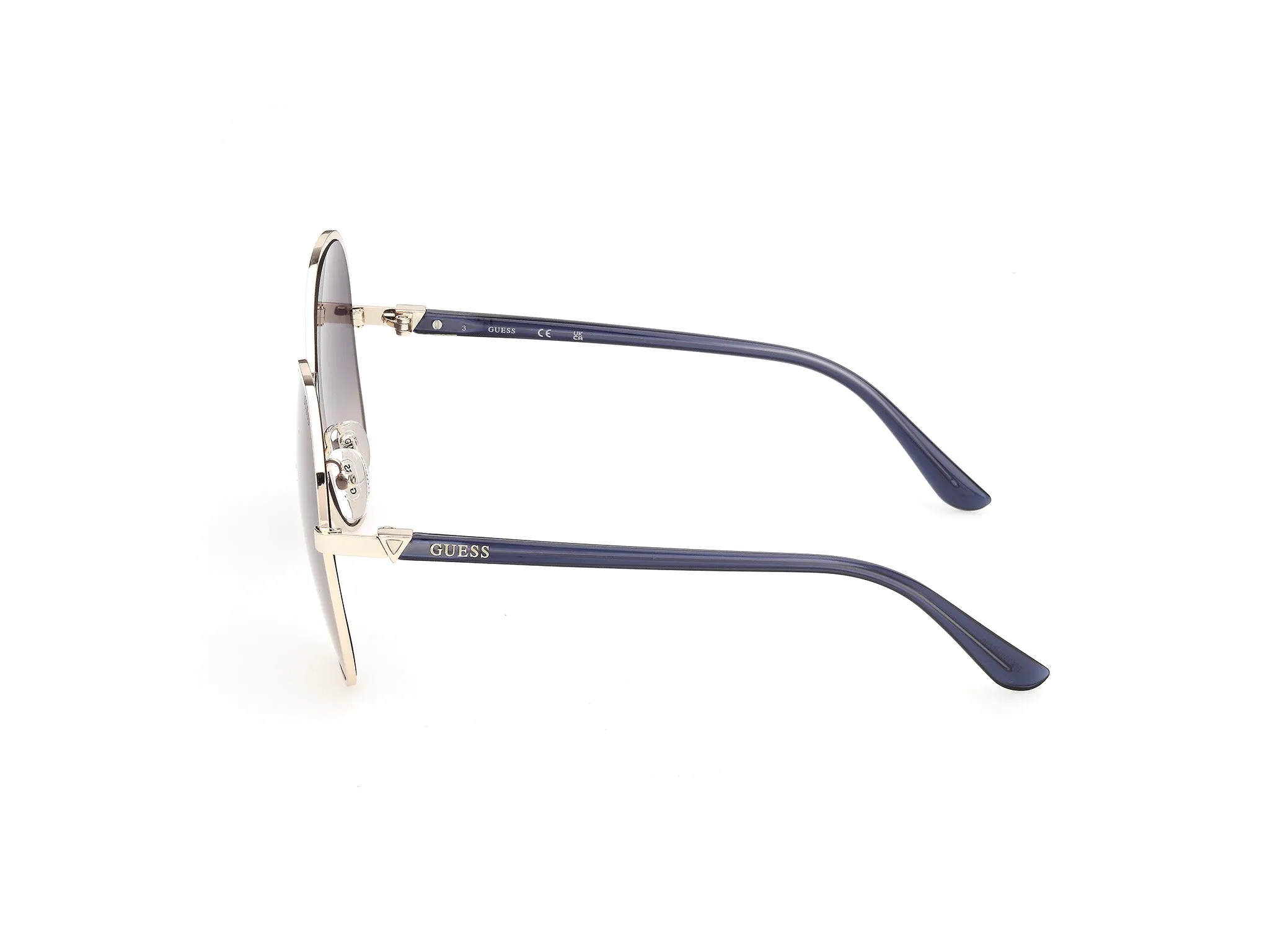 Guess GU00359 32W Occhiali da sole Iniettato Oro Blu Farfalla Normale - immagine 3