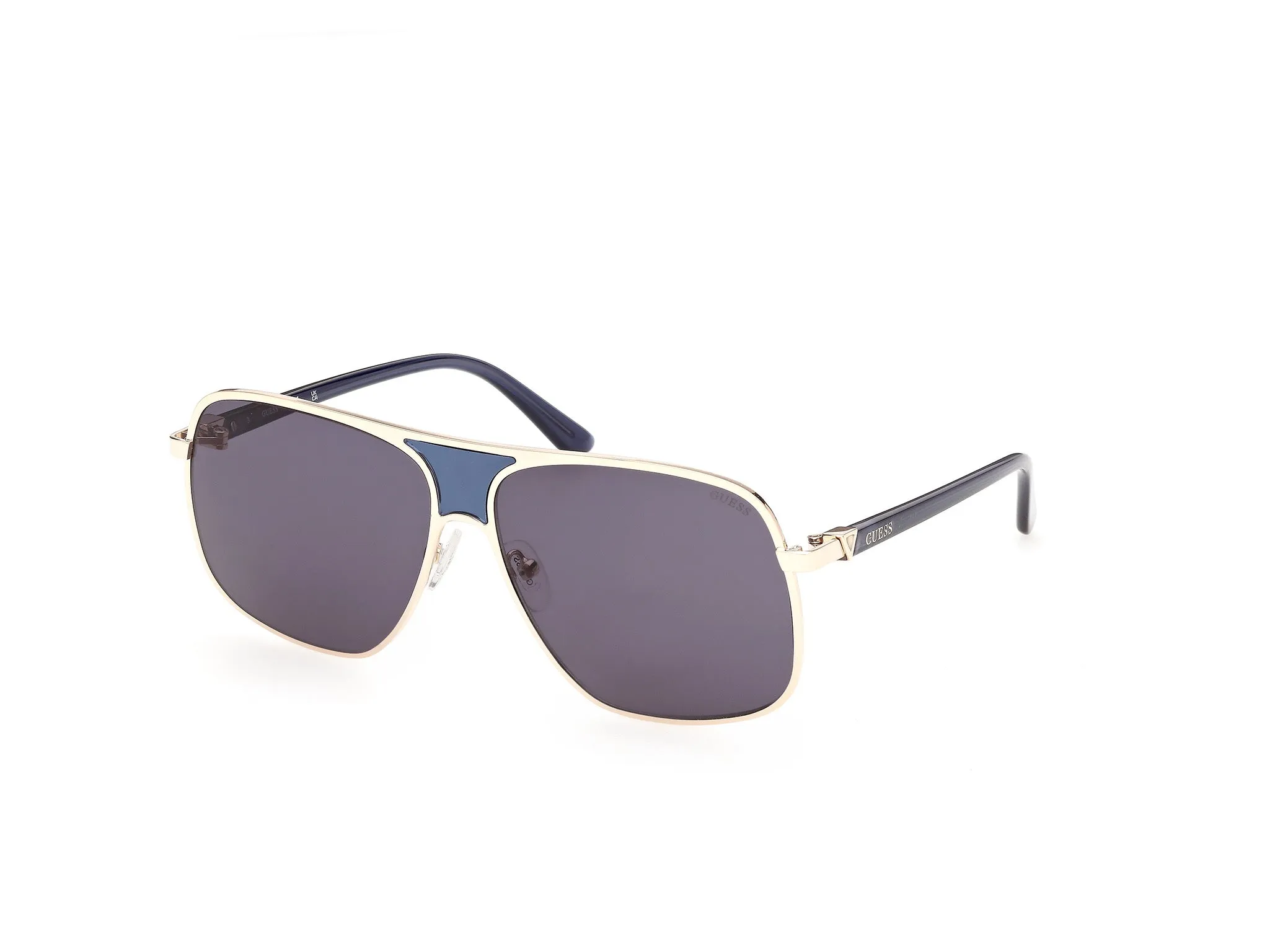 Guess GU00358 32V Occhiali da sole Iniettato Oro Blu Pilot Normale - immagine 1