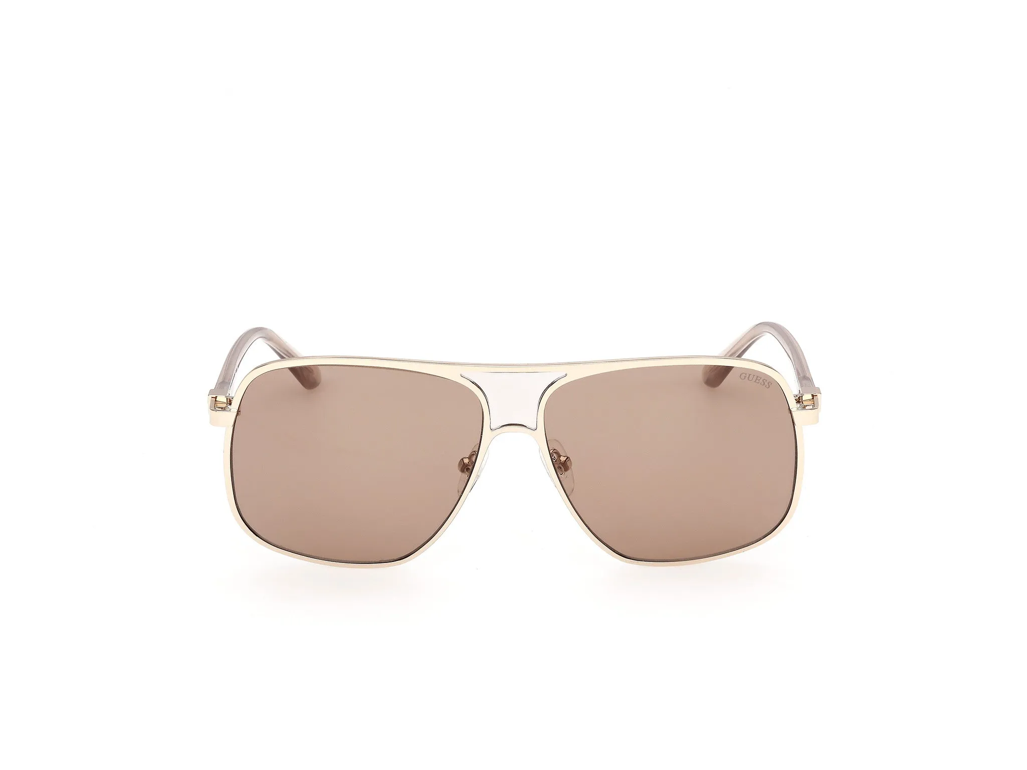 Guess GU00358 32E Occhiali da sole Iniettato Oro Marrone Pilot Normale - immagine 2