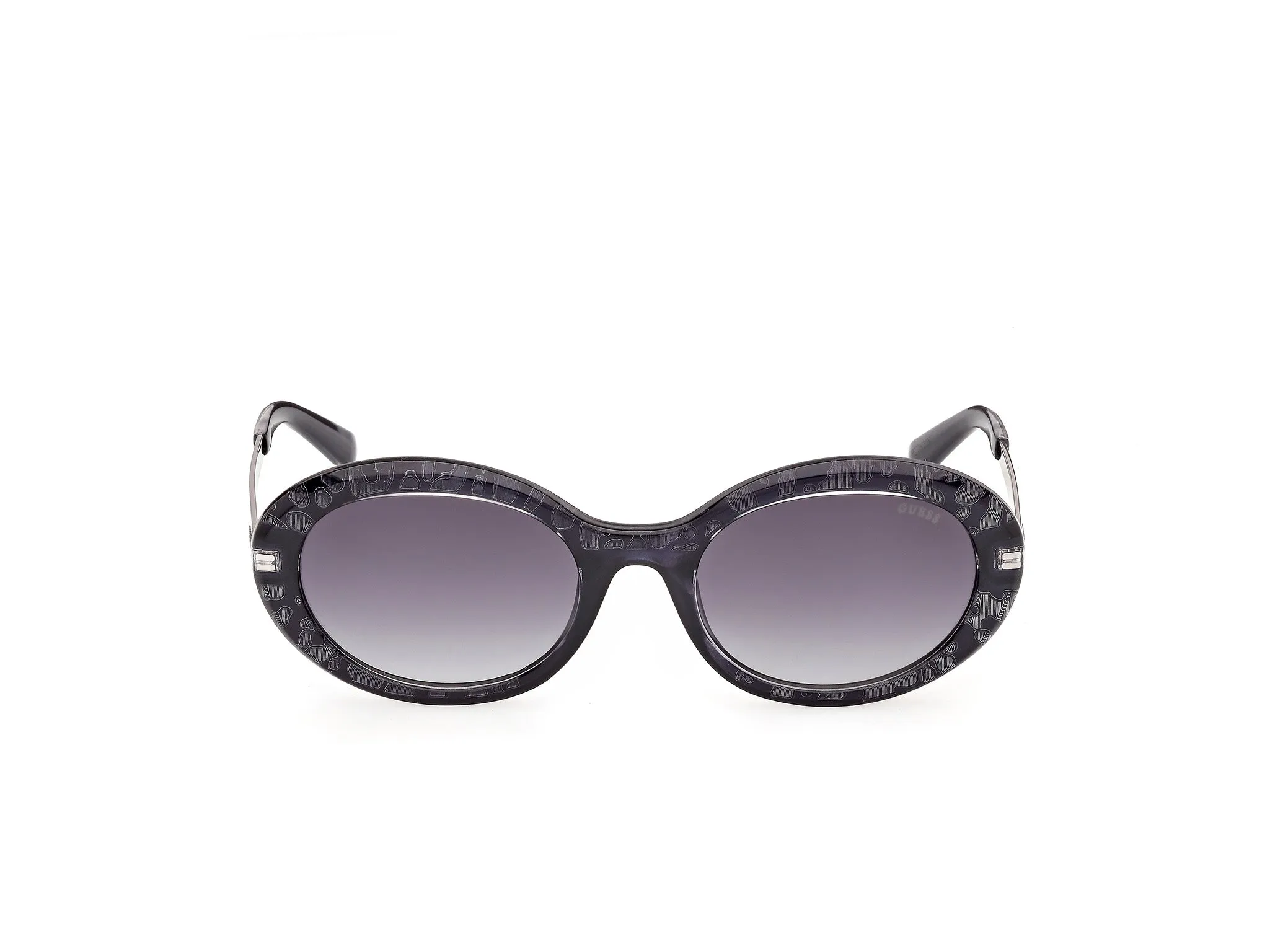Guess GU00355 90B Occhiali da sole Iniettato Blu Fumo Rotonda Normale - immagine 2
