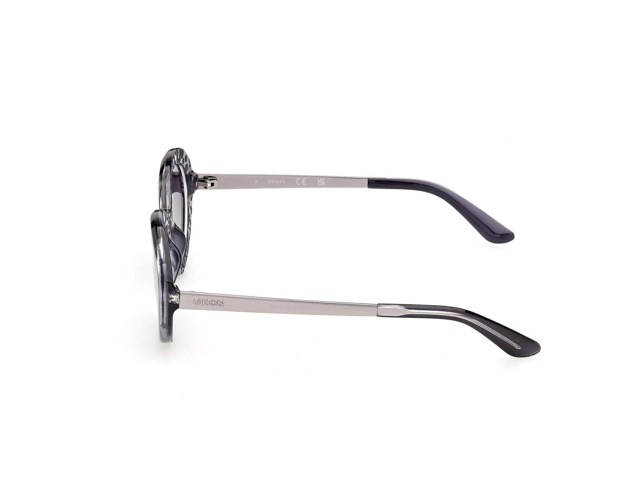 Guess GU00355 90B Occhiali da sole Iniettato Blu Fumo Rotonda Normale - immagine 3