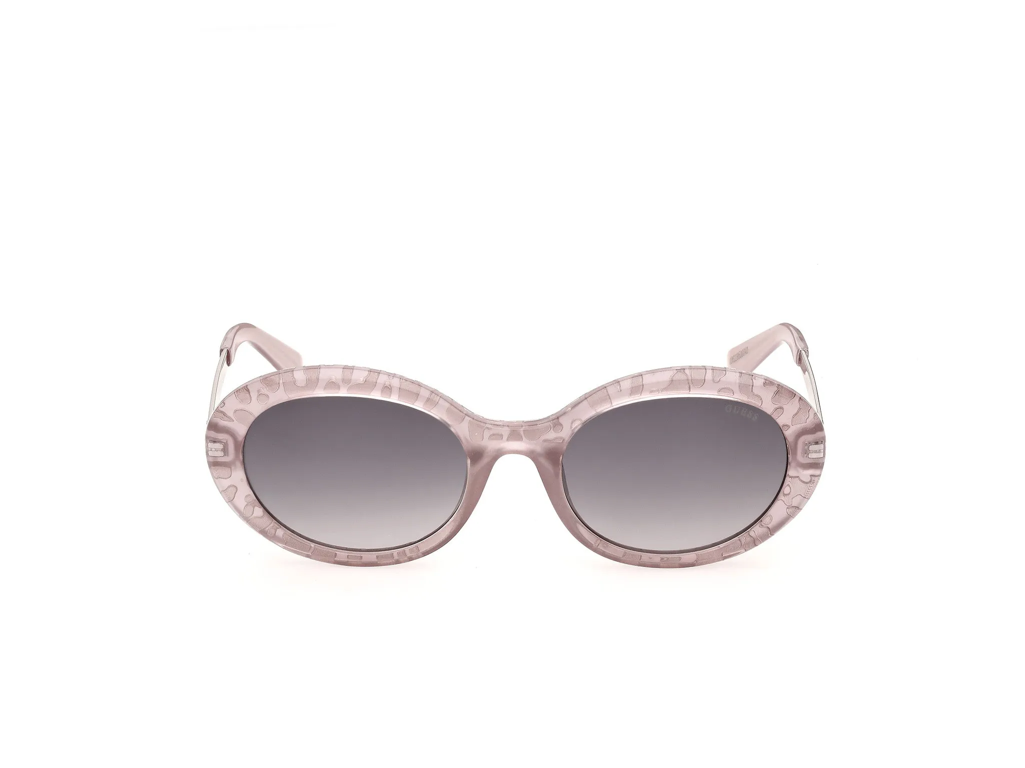 Guess GU00355 72B Occhiali da sole Iniettato Rosa Fumo Rotonda Normale - immagine 2