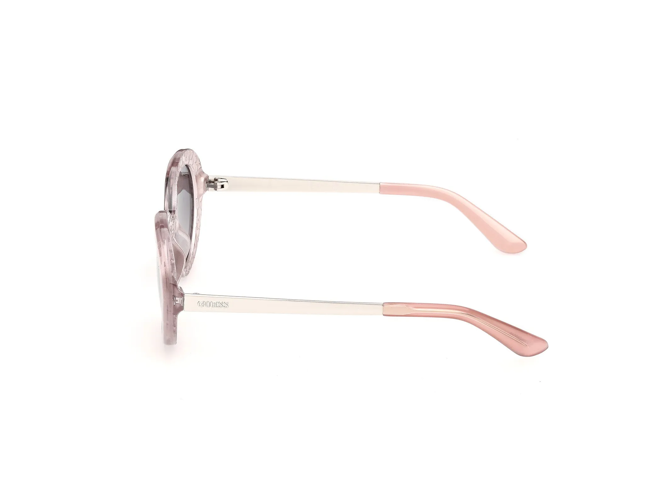 Guess GU00355 72B Occhiali da sole Iniettato Rosa Fumo Rotonda Normale - immagine 3