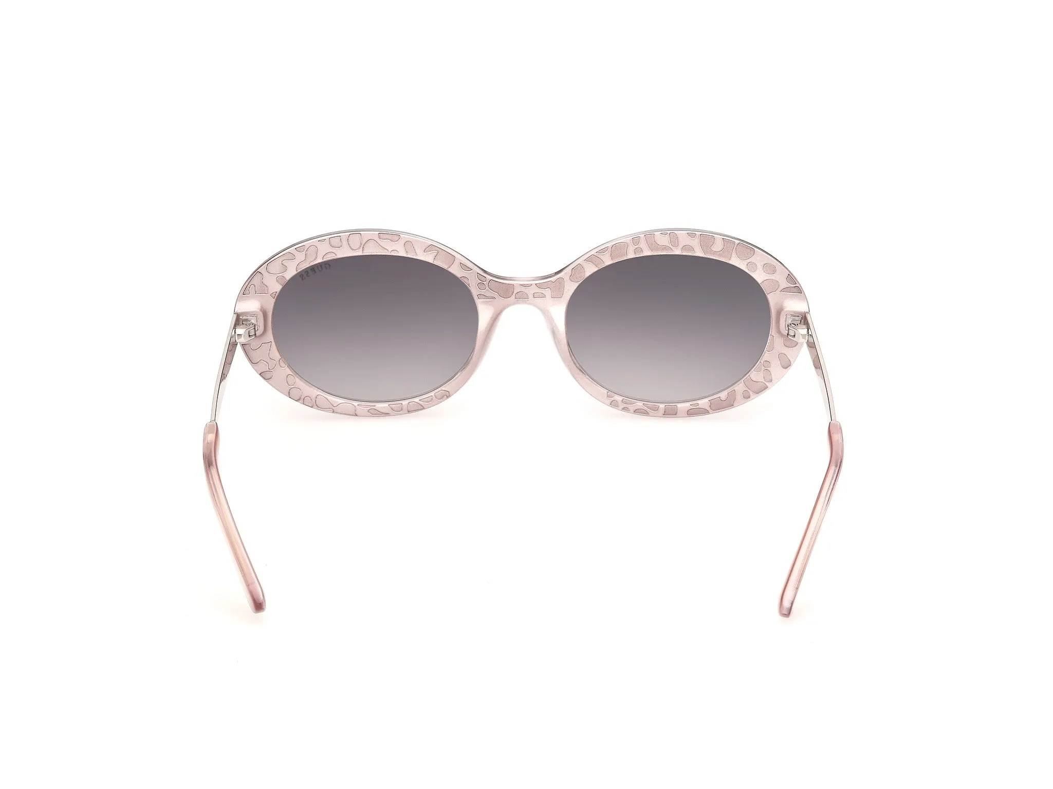 Guess GU00355 72B Occhiali da sole Iniettato Rosa Fumo Rotonda Normale - immagine 4