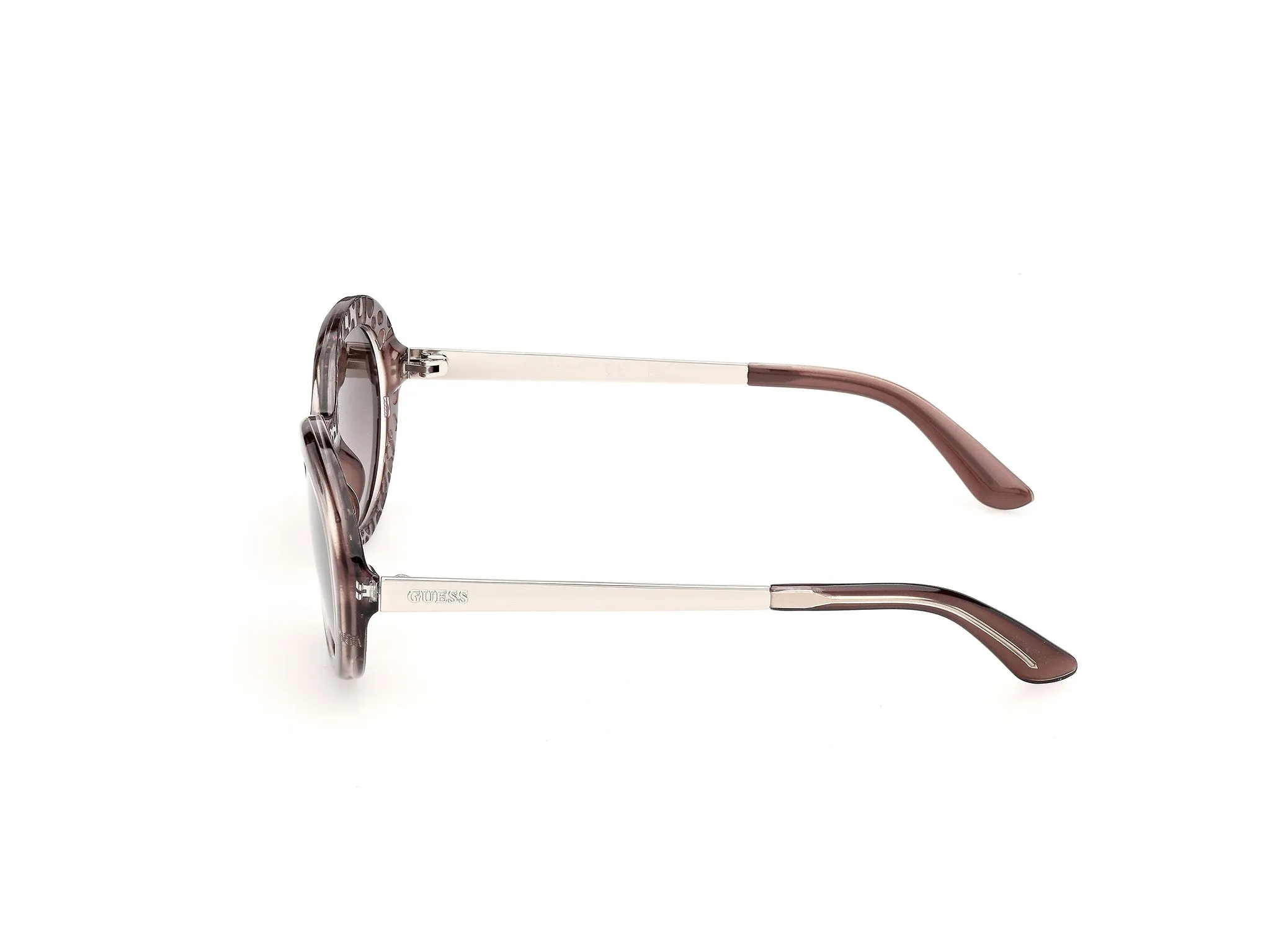 Guess GU00355 69F Occhiali da sole Iniettato Bordeaux Marrone Rotonda Normale - immagine 3