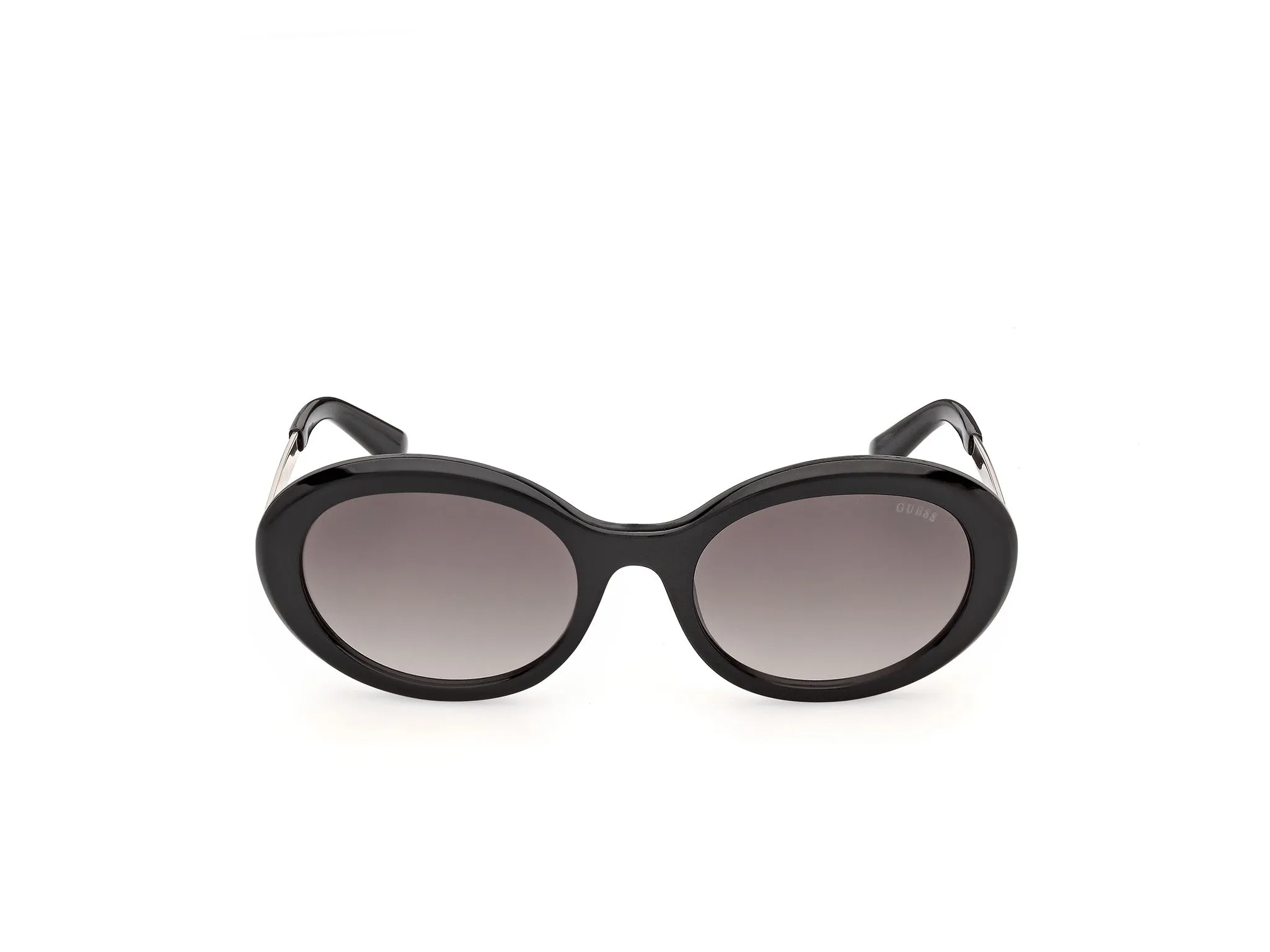 Guess GU00355 01F Occhiali da sole Iniettato Nero Marrone Rotonda Normale - immagine 2