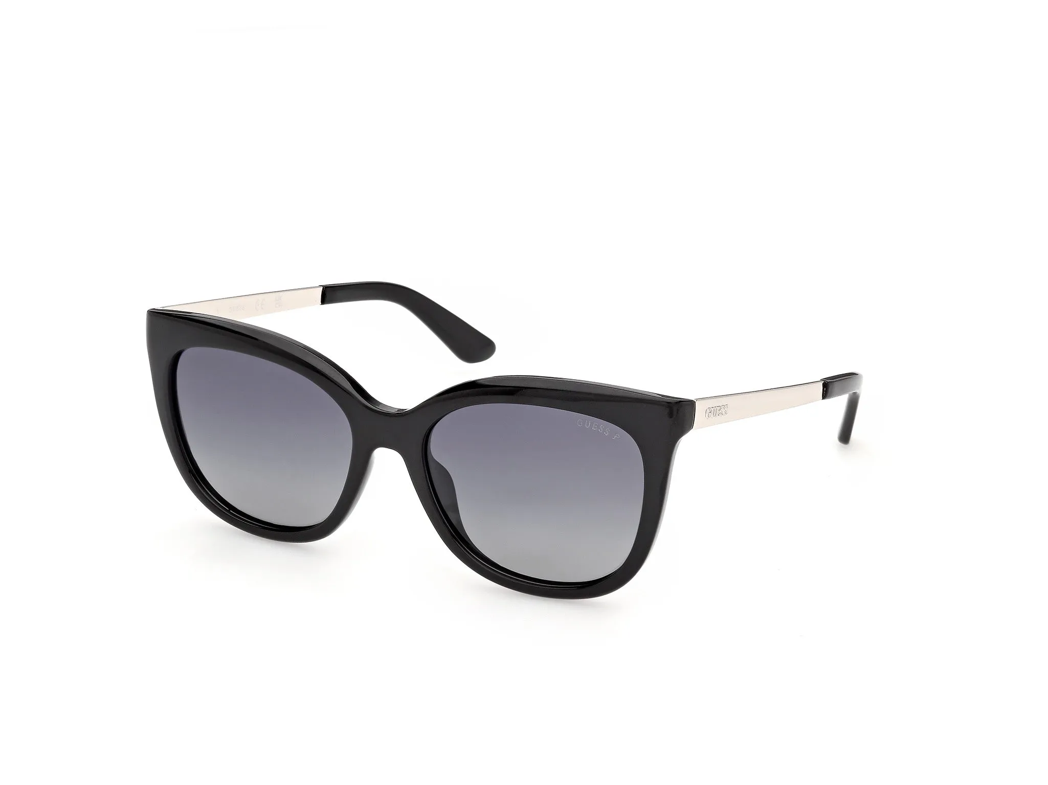 Guess GU00354 01D Occhiali da sole Iniettato Nero Fumo Cat Eye Polarizzata - immagine 1
