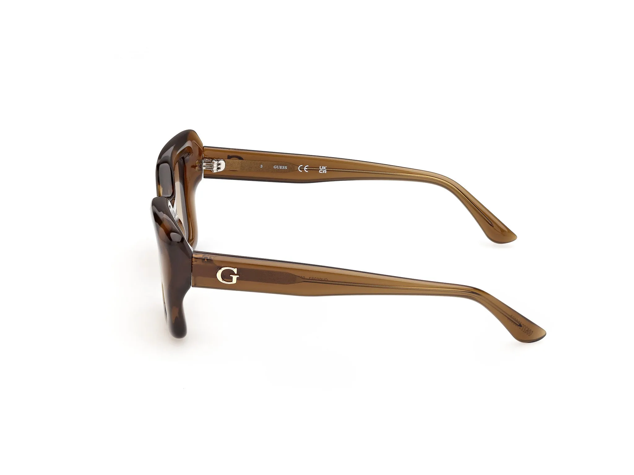 Guess GU00353 98F Occhiali da sole Iniettato Verde Marrone Squadrata Normale - immagine 3