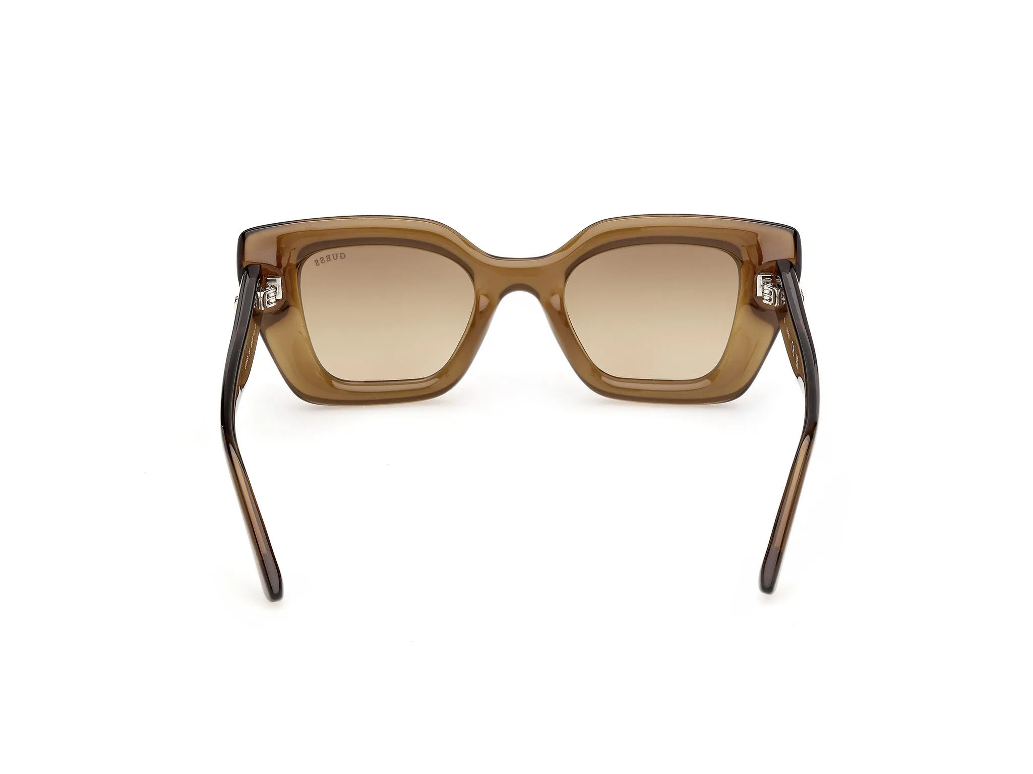 Guess GU00353 98F Occhiali da sole Iniettato Verde Marrone Squadrata Normale - immagine 4