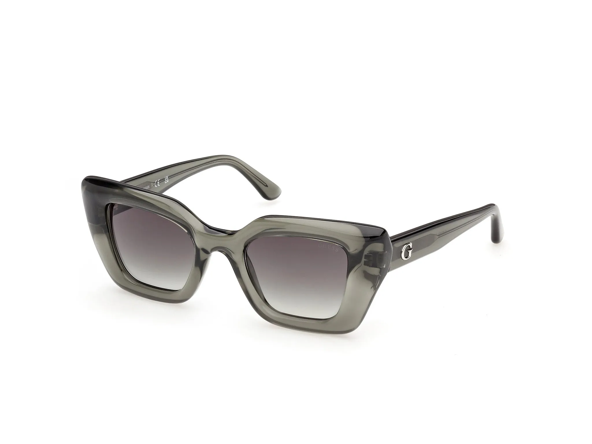 Guess GU00353 93P Occhiali da sole Iniettato Verde Verde Squadrata Normale - immagine 1