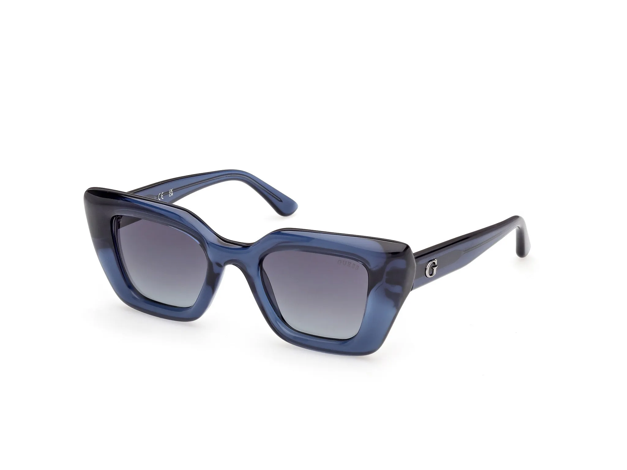 Guess GU00353 90W Occhiali da sole Iniettato Blu Blu Squadrata Normale - immagine 1