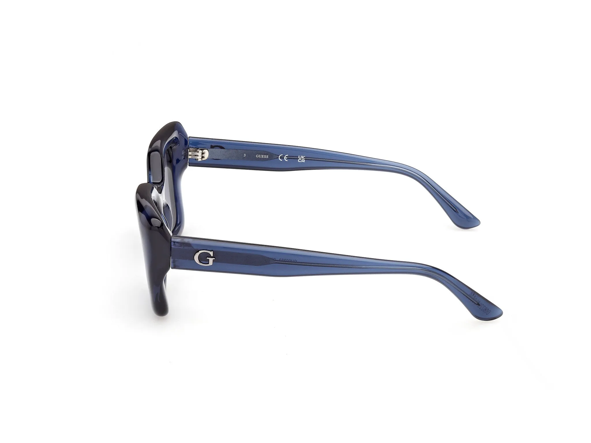 Guess GU00353 90W Occhiali da sole Iniettato Blu Blu Squadrata Normale - immagine 3
