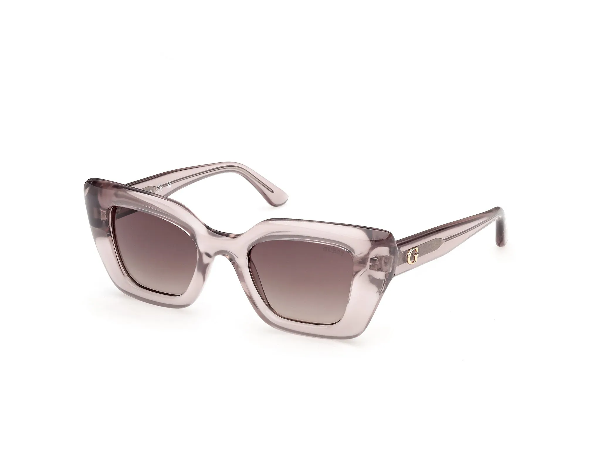 Guess GU00353 57F Occhiali da sole Iniettato Beige Marrone Squadrata Normale - immagine 1