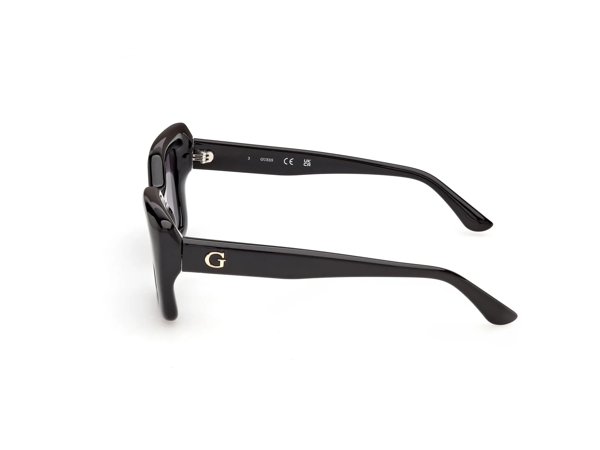 Guess GU00353 01B Occhiali da sole Iniettato Nero Fumo Squadrata Normale - immagine 3