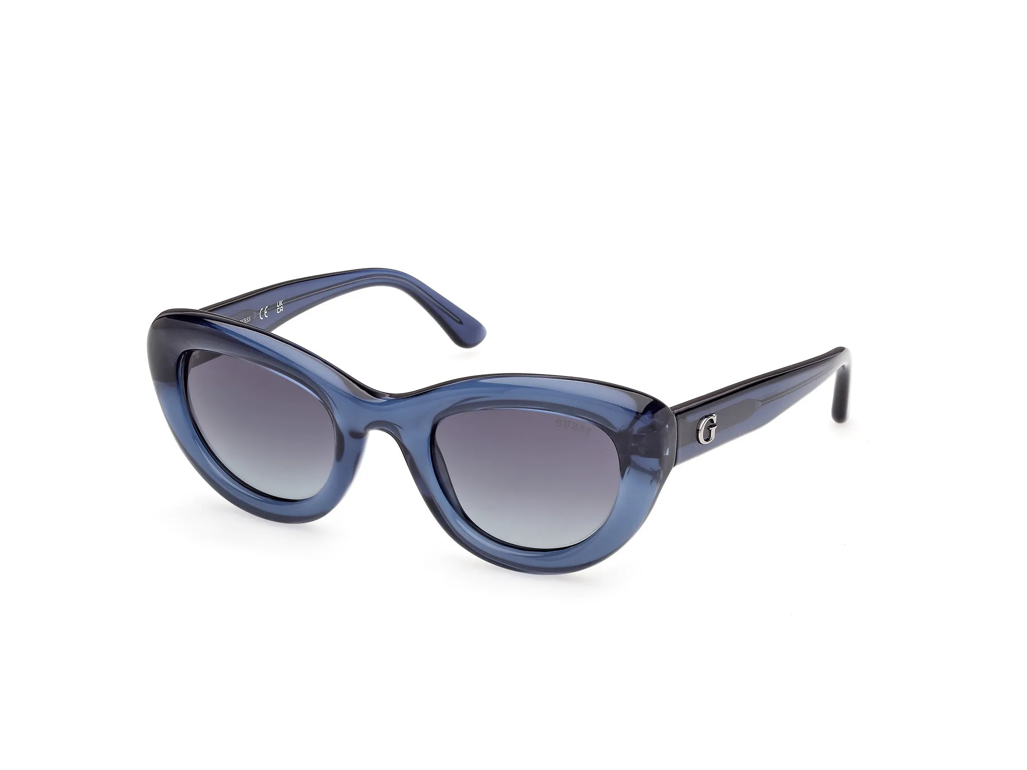 Guess GU00352 90W Occhiali da sole Iniettato Blu Blu Cat Eye Normale - immagine 1