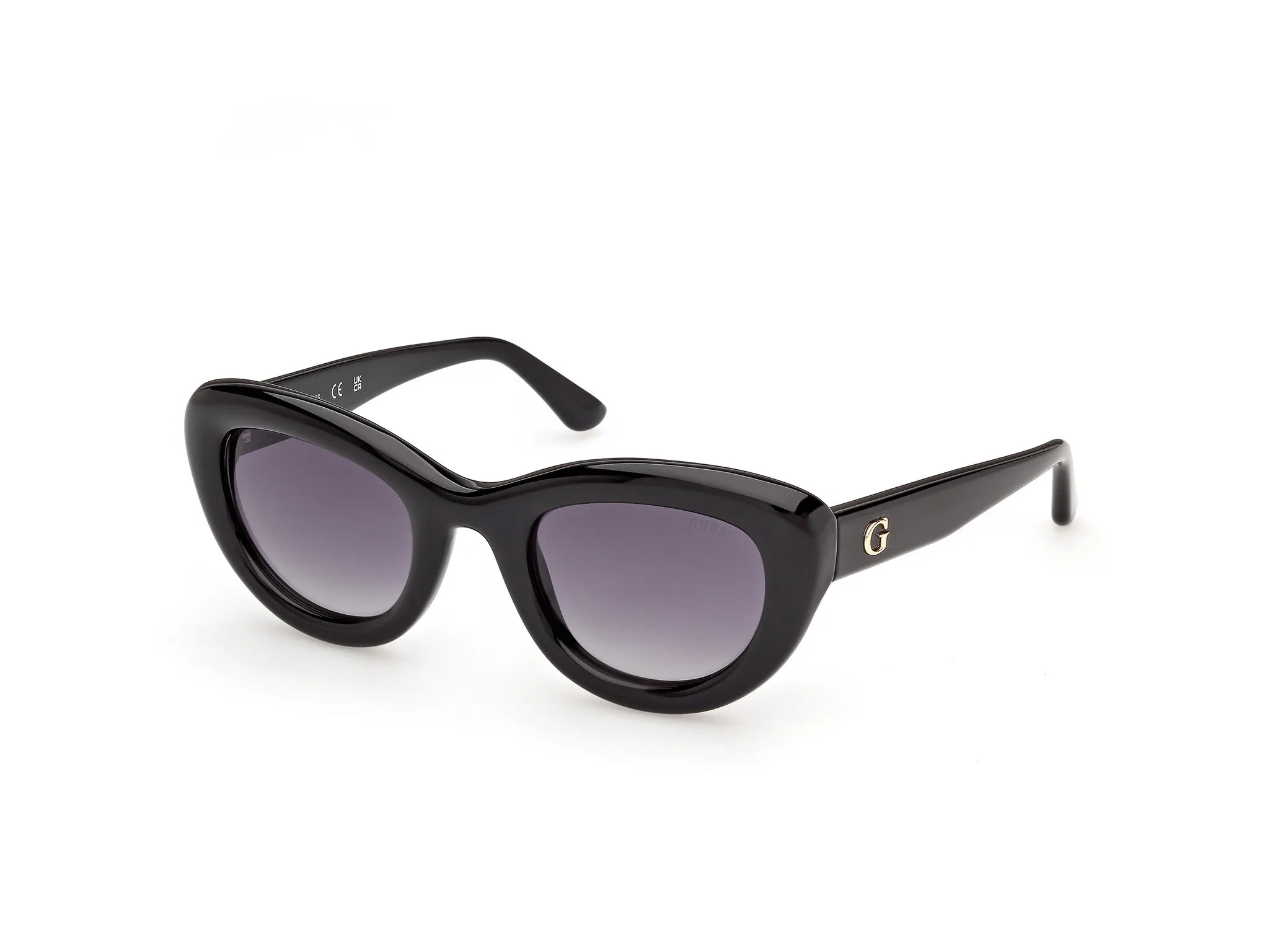 Guess GU00352 01B Occhiali da sole Iniettato Nero Fumo Cat Eye Normale - immagine 1