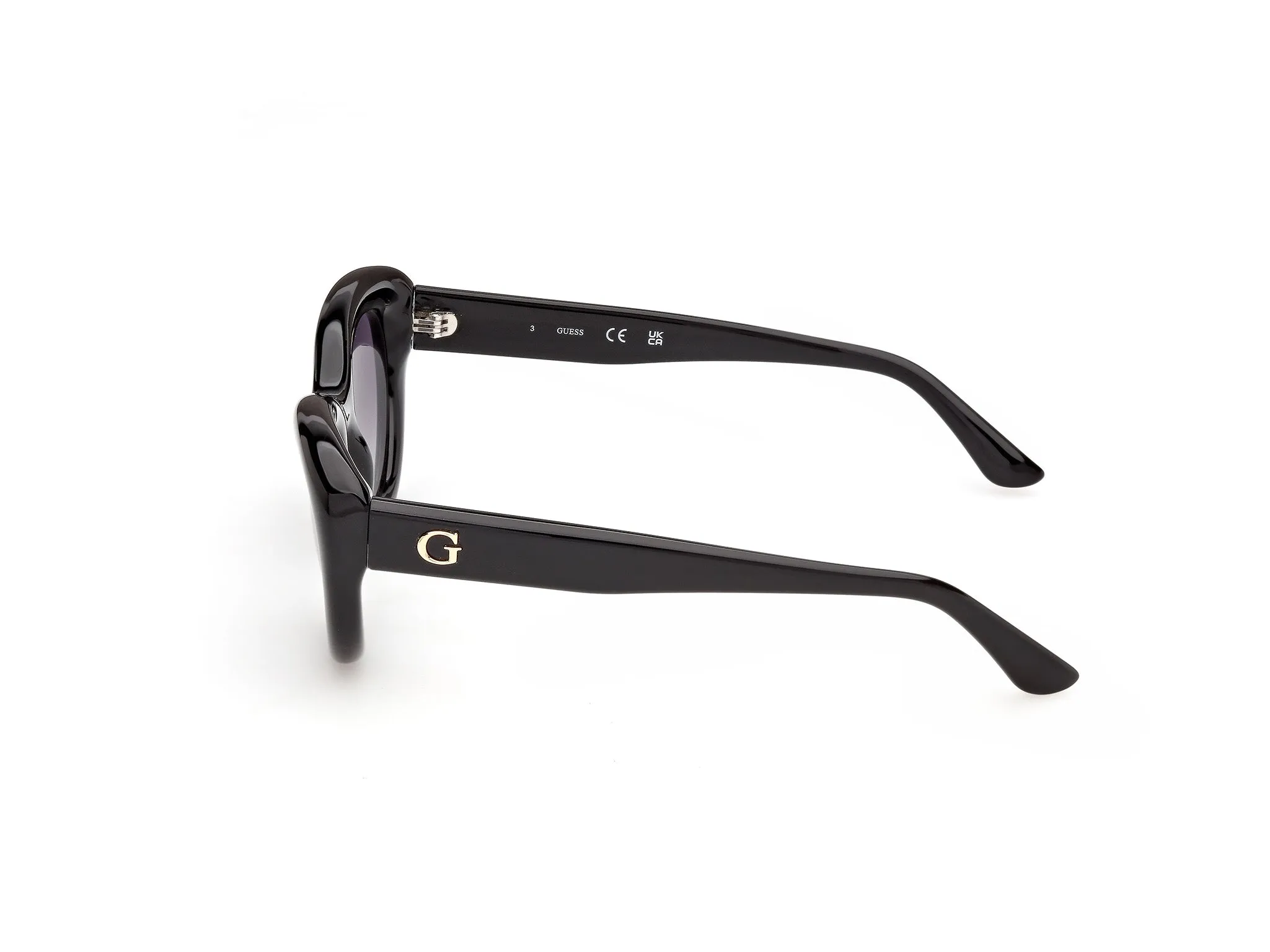 Guess GU00352 01B Occhiali da sole Iniettato Nero Fumo Cat Eye Normale - immagine 3