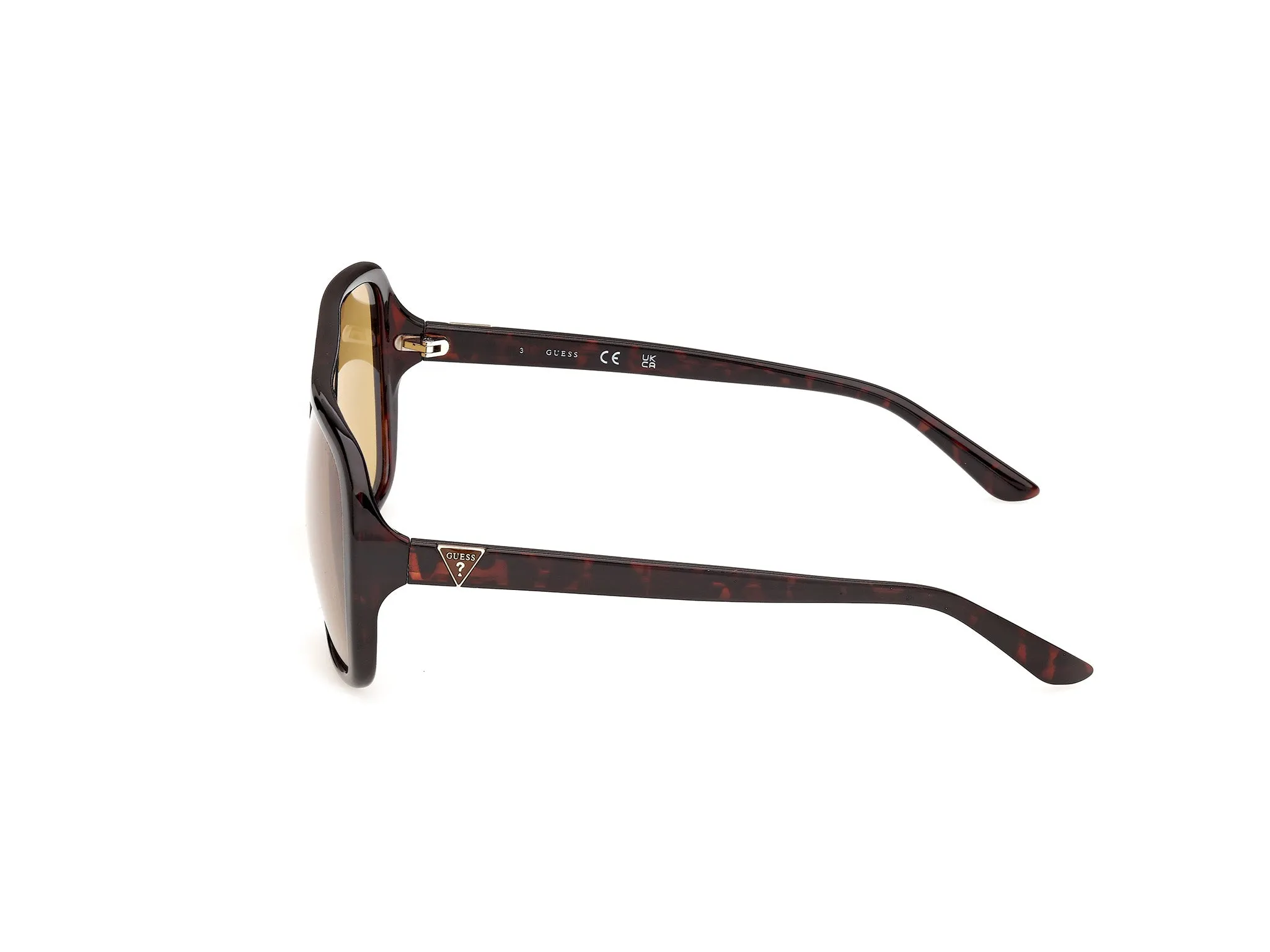 Guess GU00351 56E Occhiali da sole Iniettato Havana Marrone Pilot Normale - immagine 3