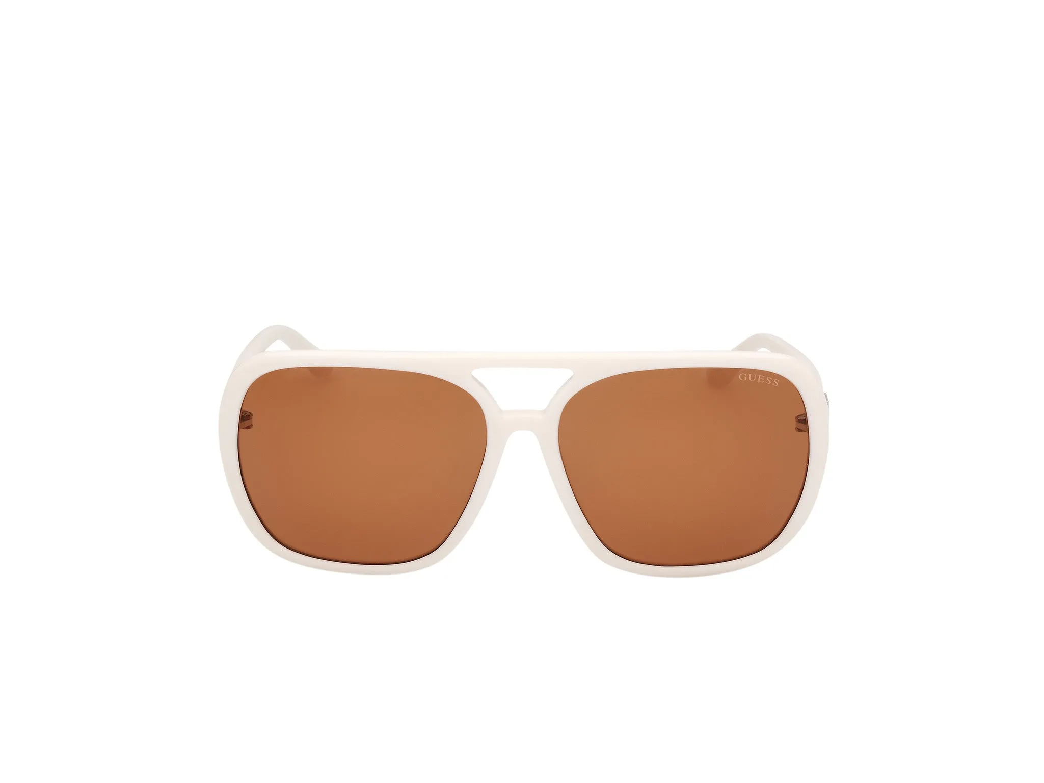 Guess GU00351 21E Occhiali da sole Iniettato Bianco Marrone Pilot Normale - immagine 2